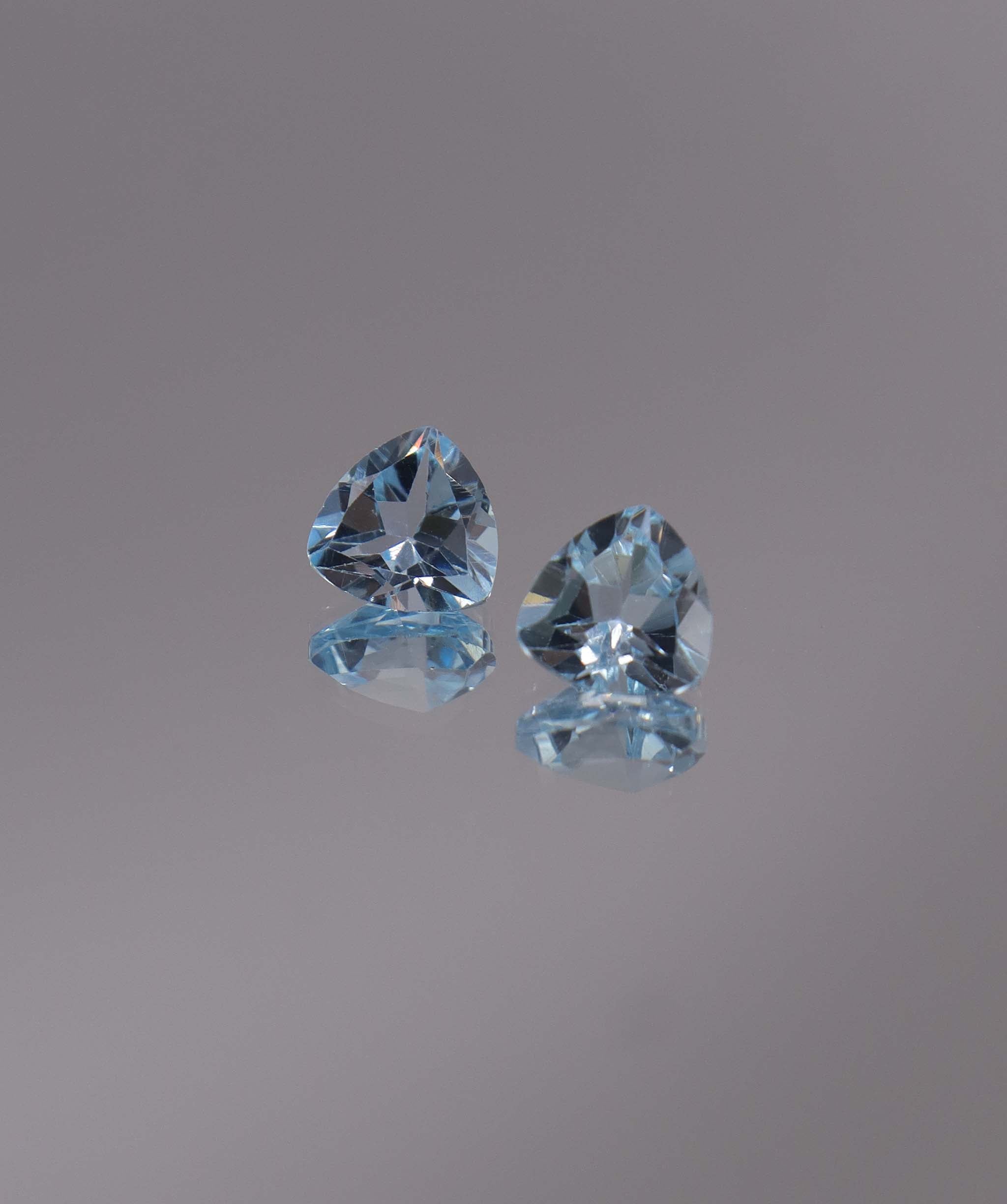Luxury Promise 2.73ct Sky Blue Topaz Trillion pair DXBCS1206