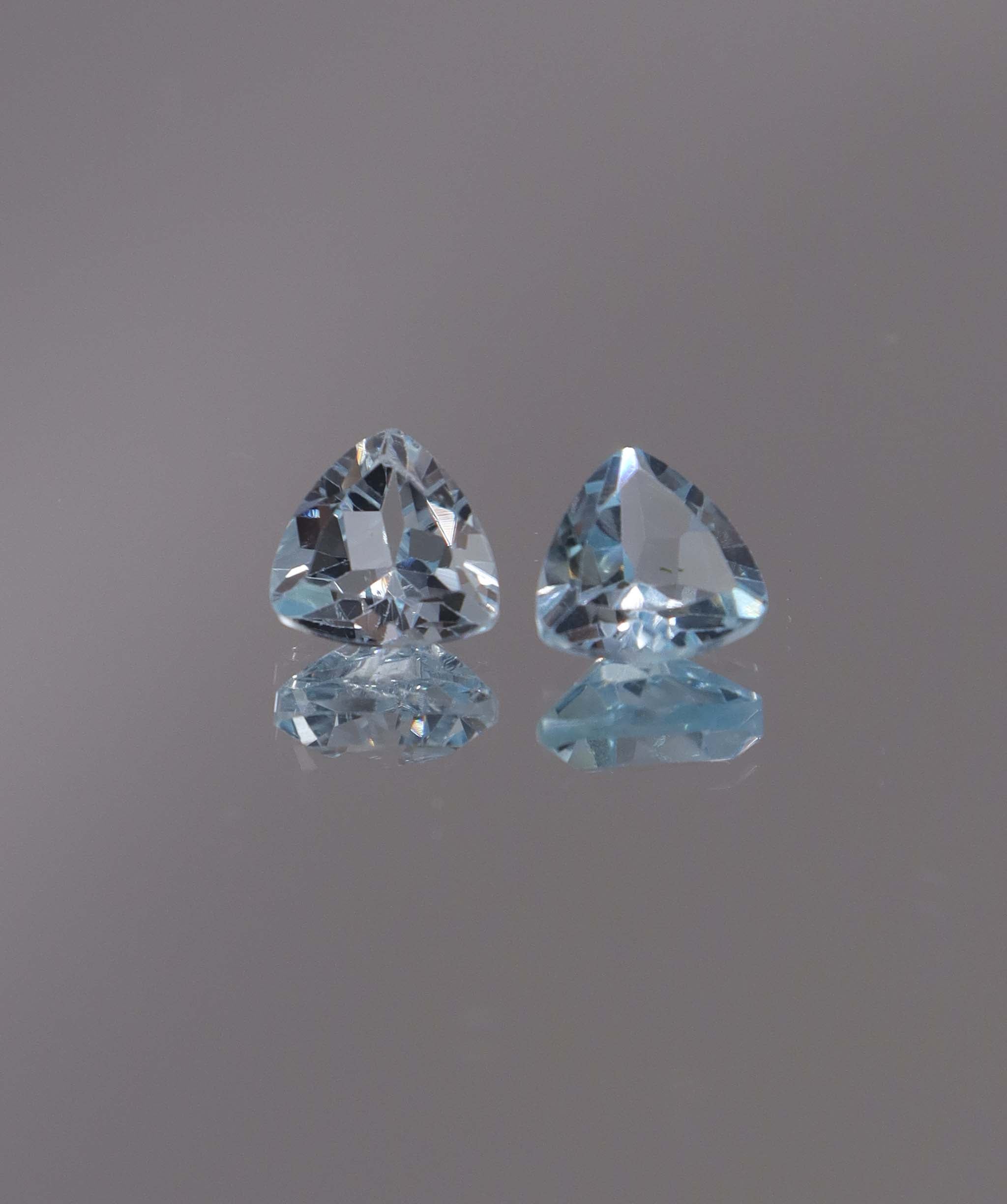 Luxury Promise 2.82ct Sky Blue Topaz Trillion pair DXBCS1221