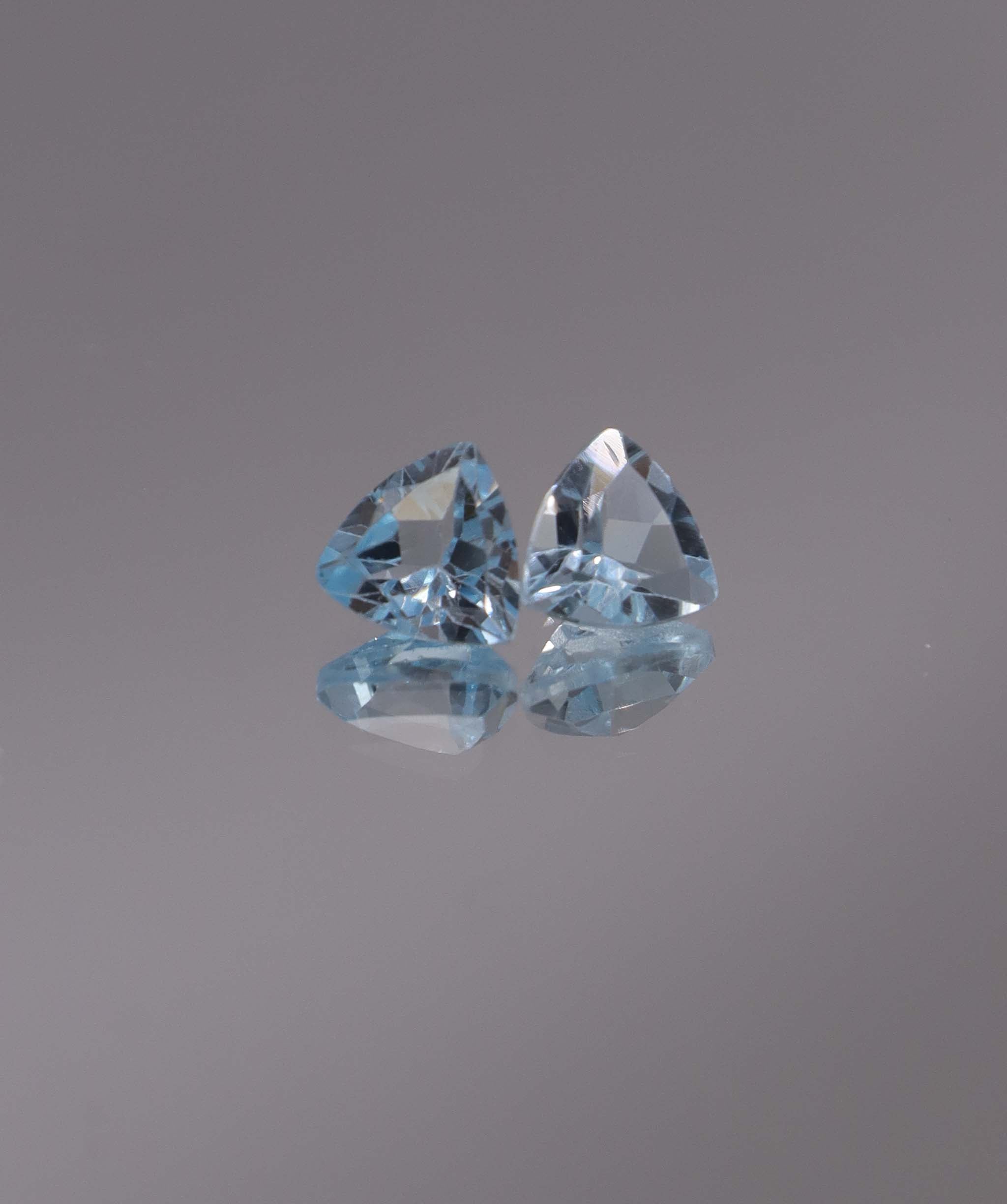 Luxury Promise 2.92ct Sky Blue Topaz Trillion pair DXBCS1197
