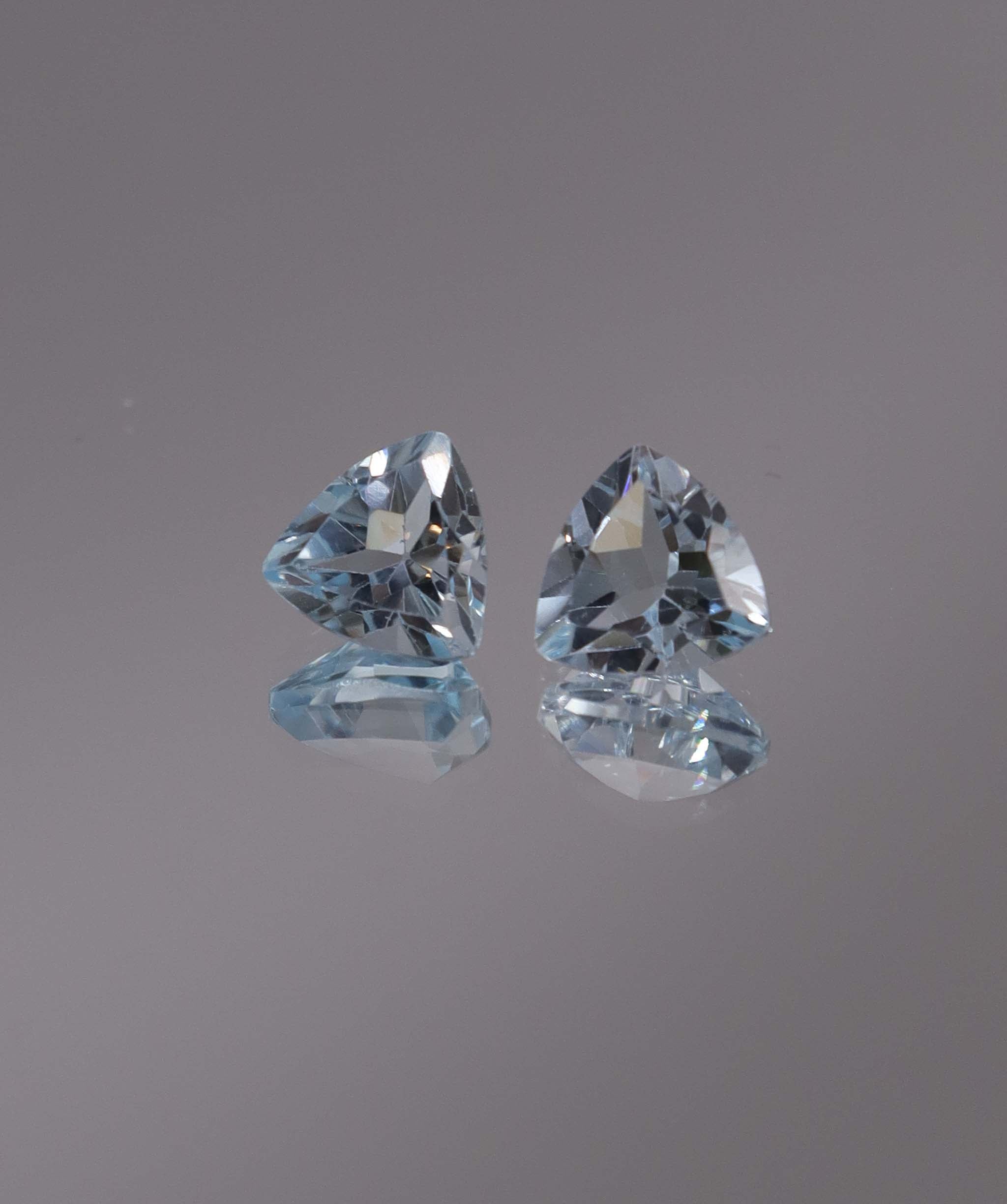 Luxury Promise 2.92ct Sky Blue Topaz Trillion pair DXBCS1208