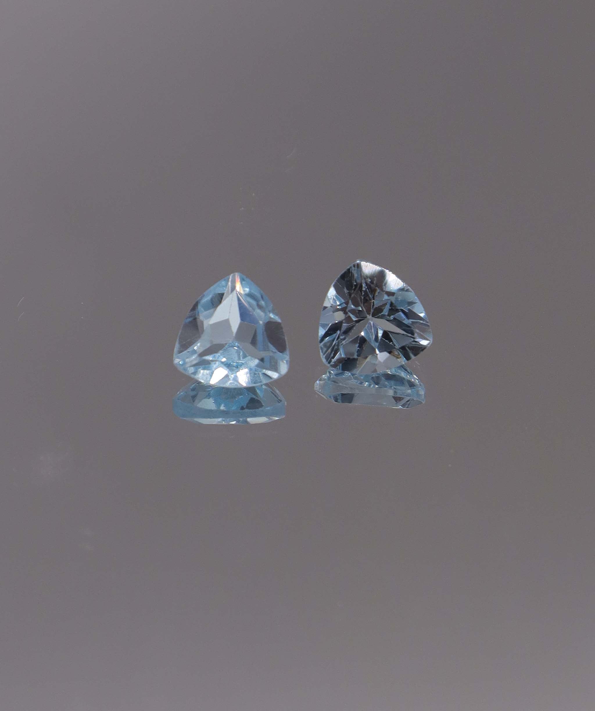 Luxury Promise 3.00ct Sky Blue Topaz Trillion pair DXBCS1193