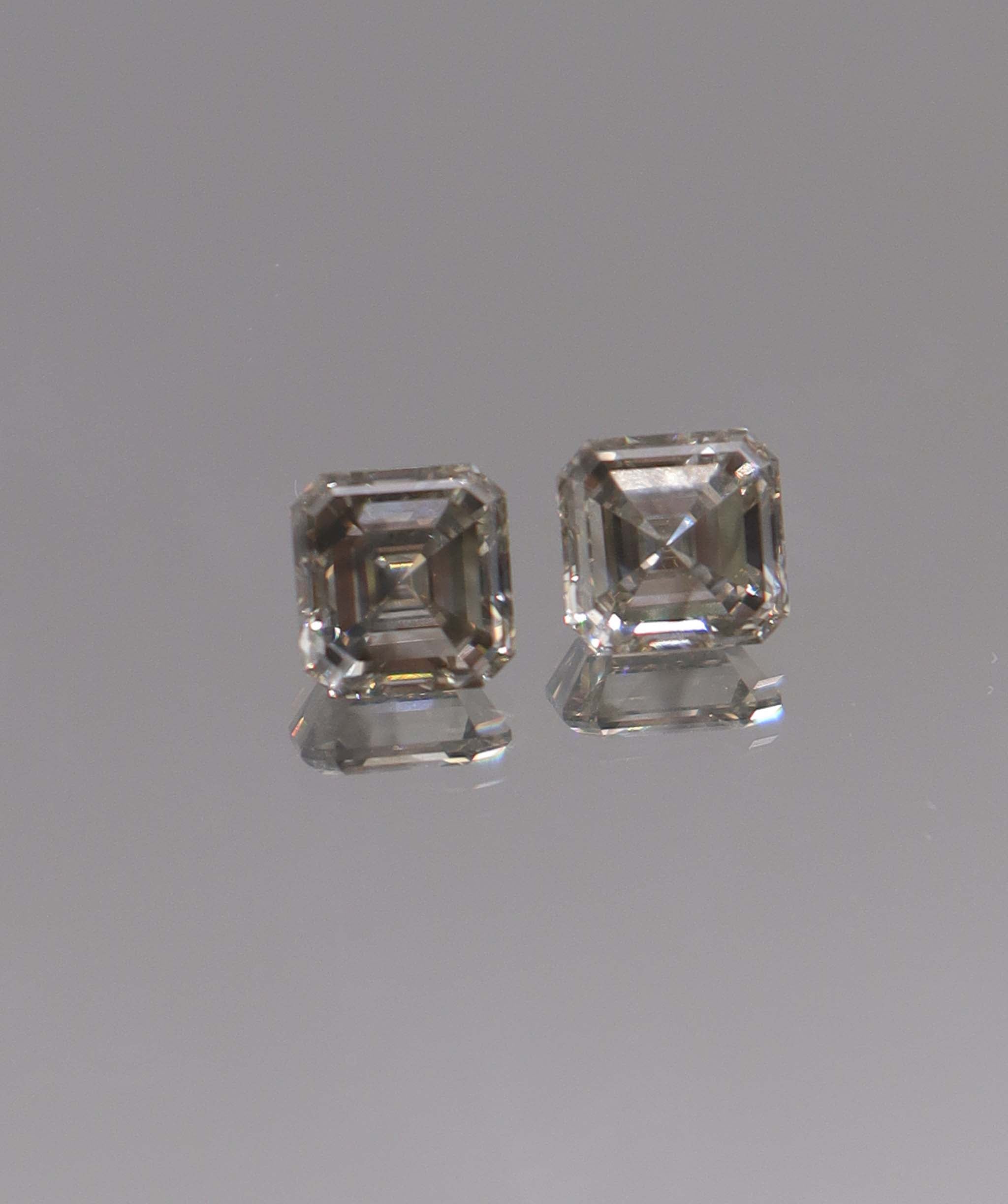 Luxury Promise 3.05CT GREY ASHER PAIR OF DIAMONDS DXBN0494