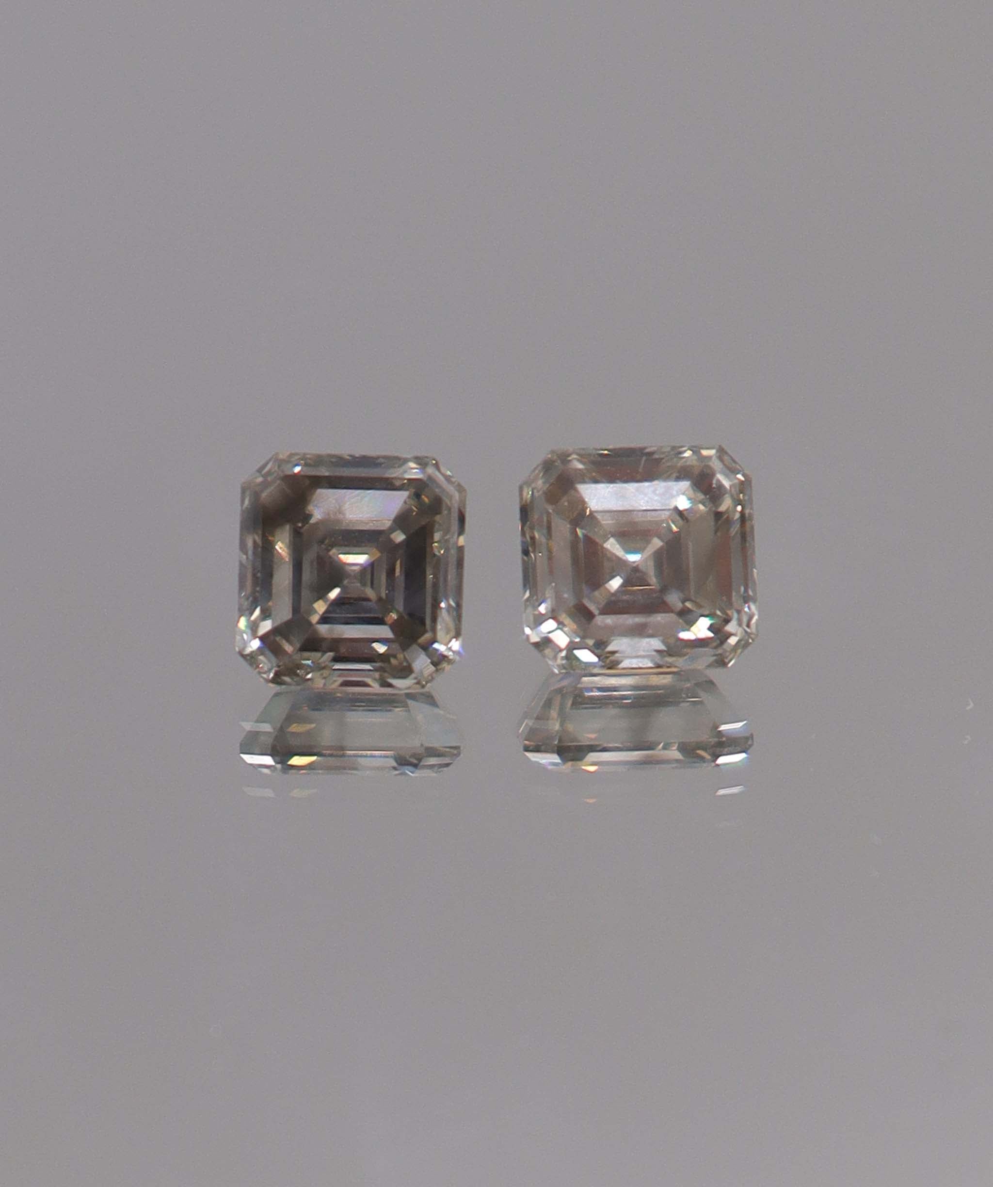 Luxury Promise 3.05CT GREY ASHER PAIR OF DIAMONDS DXBN0494