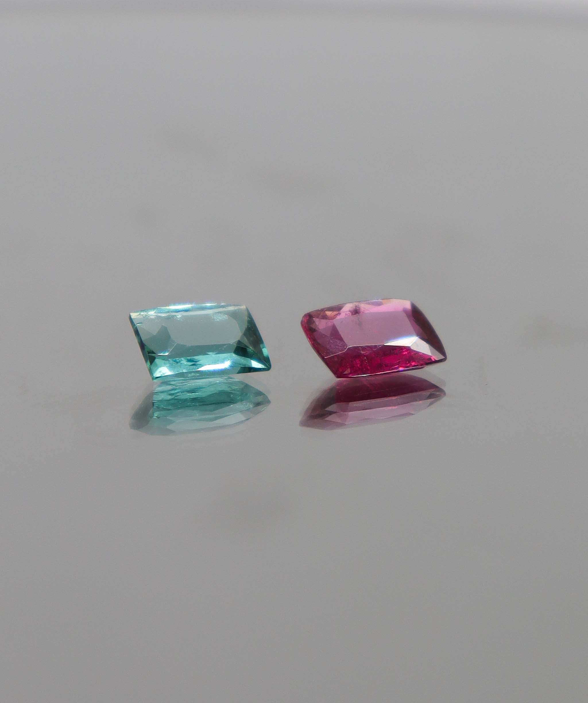 Luxury Promise 3.06ct Lagoon Tourmaline & Rubellite Moi et Toi Afghan DXBCS0295