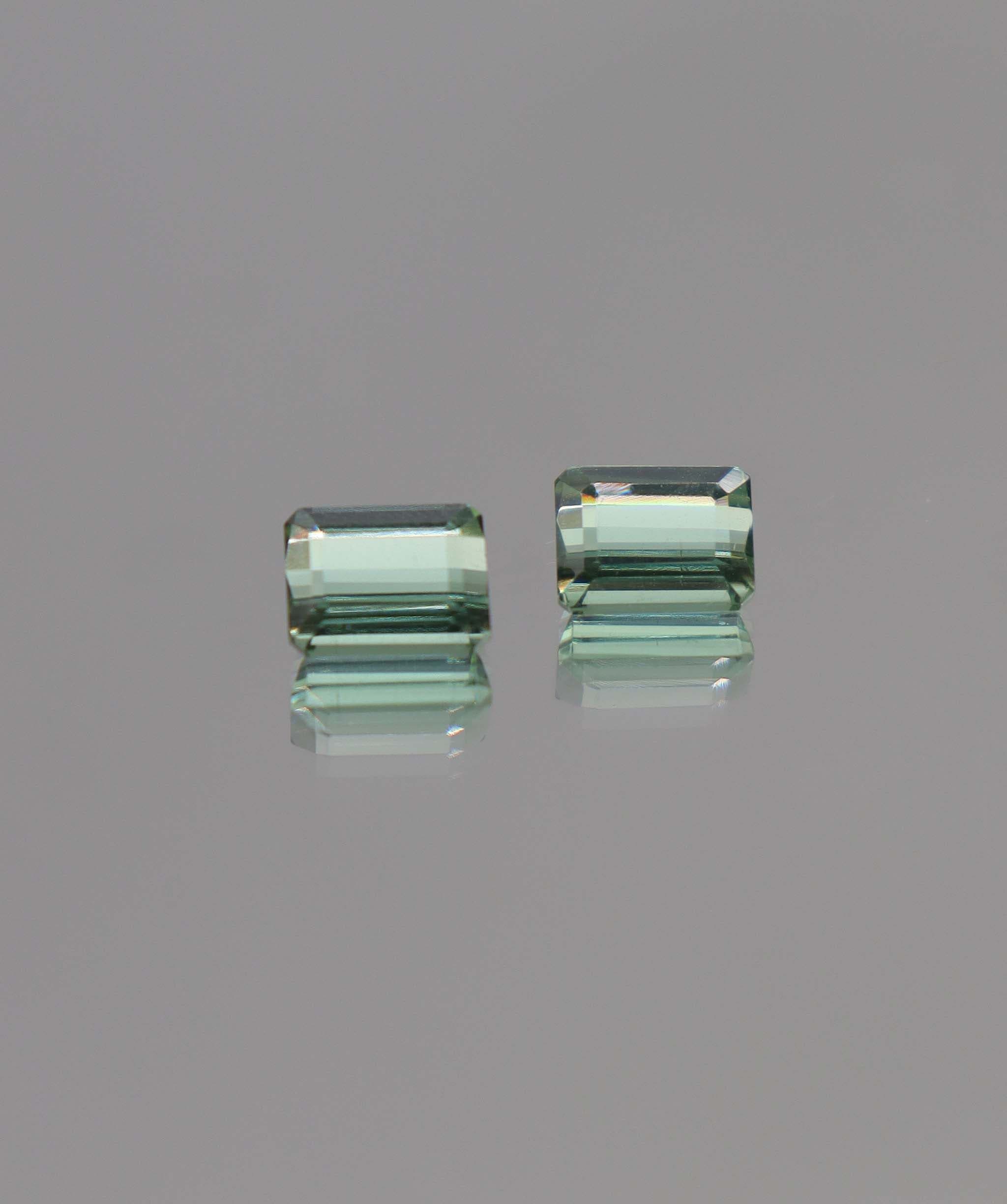 Luxury Promise 3.12ct Tourmalines PAIR Emerald cut DXBCS0944