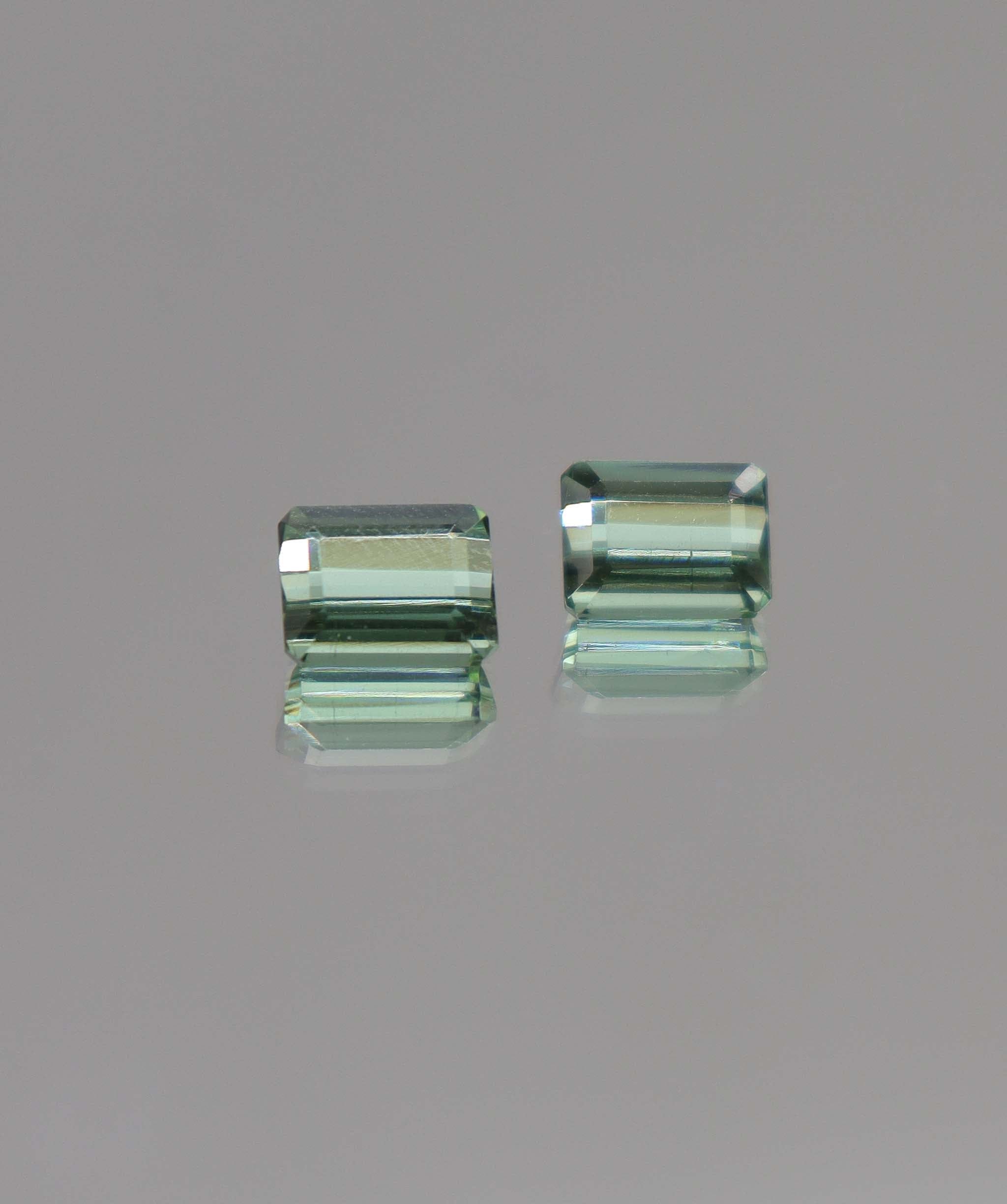 Luxury Promise 3.12ct Tourmalines PAIR Emerald cut DXBCS0944