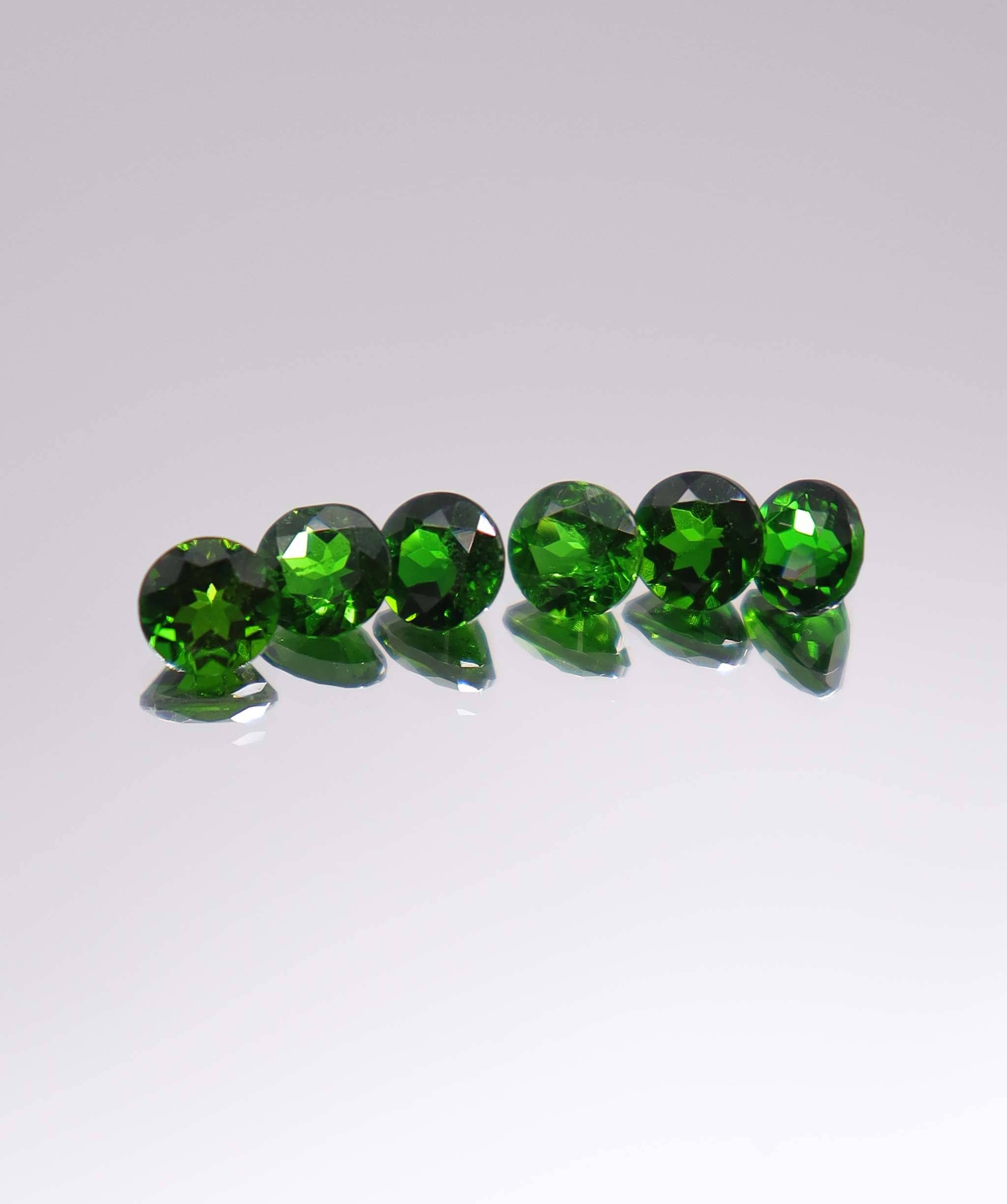 Luxury Promise 3.17ct Chrome Diopside Round 6pcs DXBCS3237