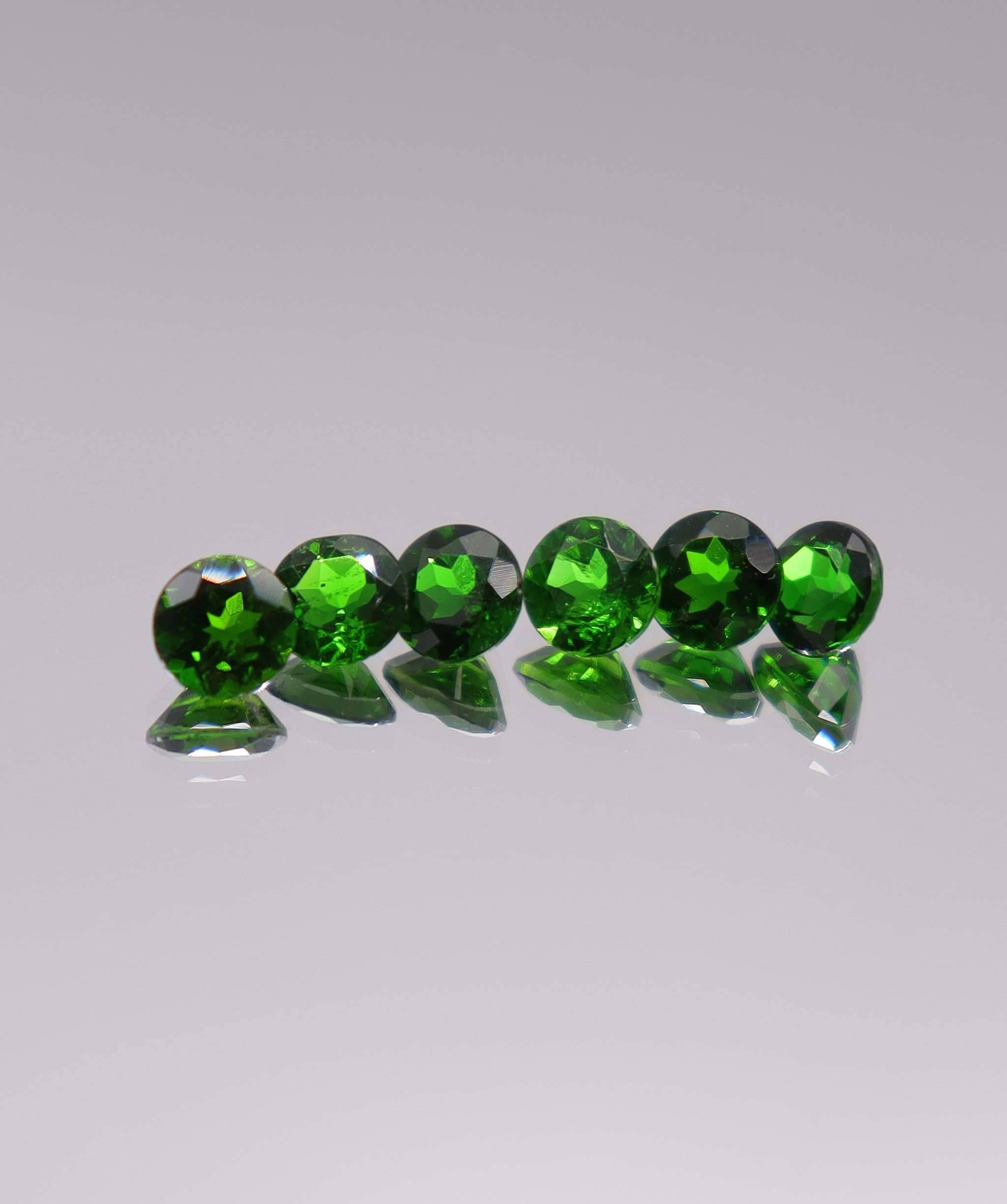 Luxury Promise 3.17ct Chrome Diopside Round 6pcs DXBCS3237