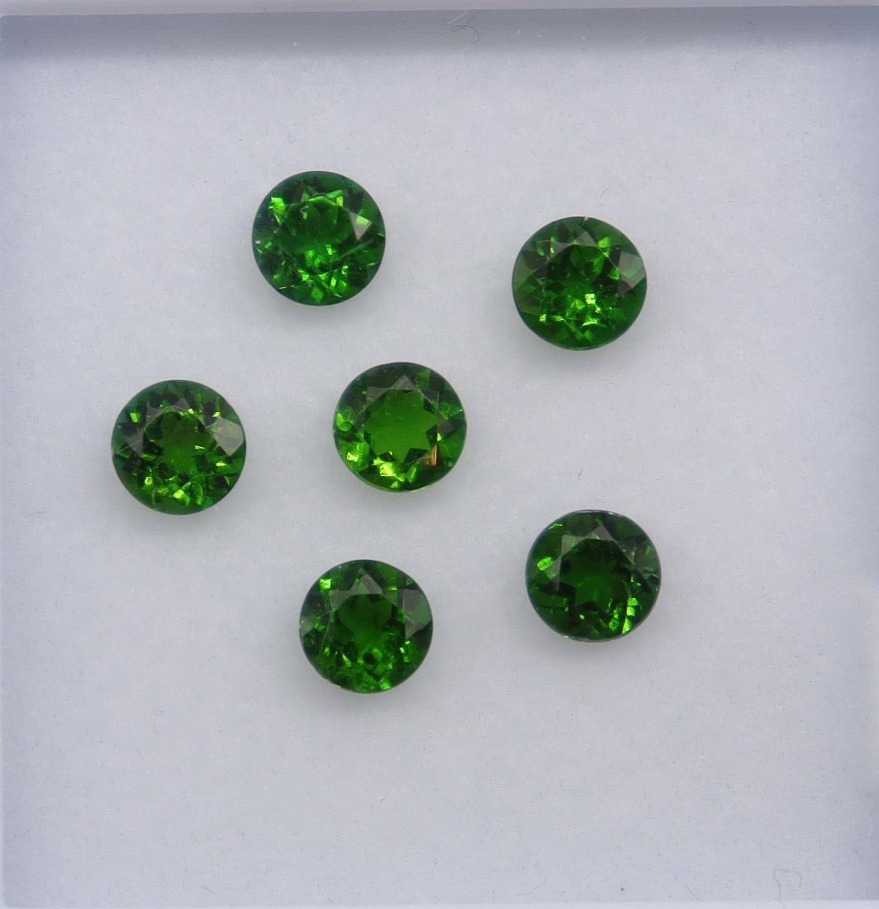 Luxury Promise 3.19ct Chrome Diopside Round 6pcs DXBCS3236
