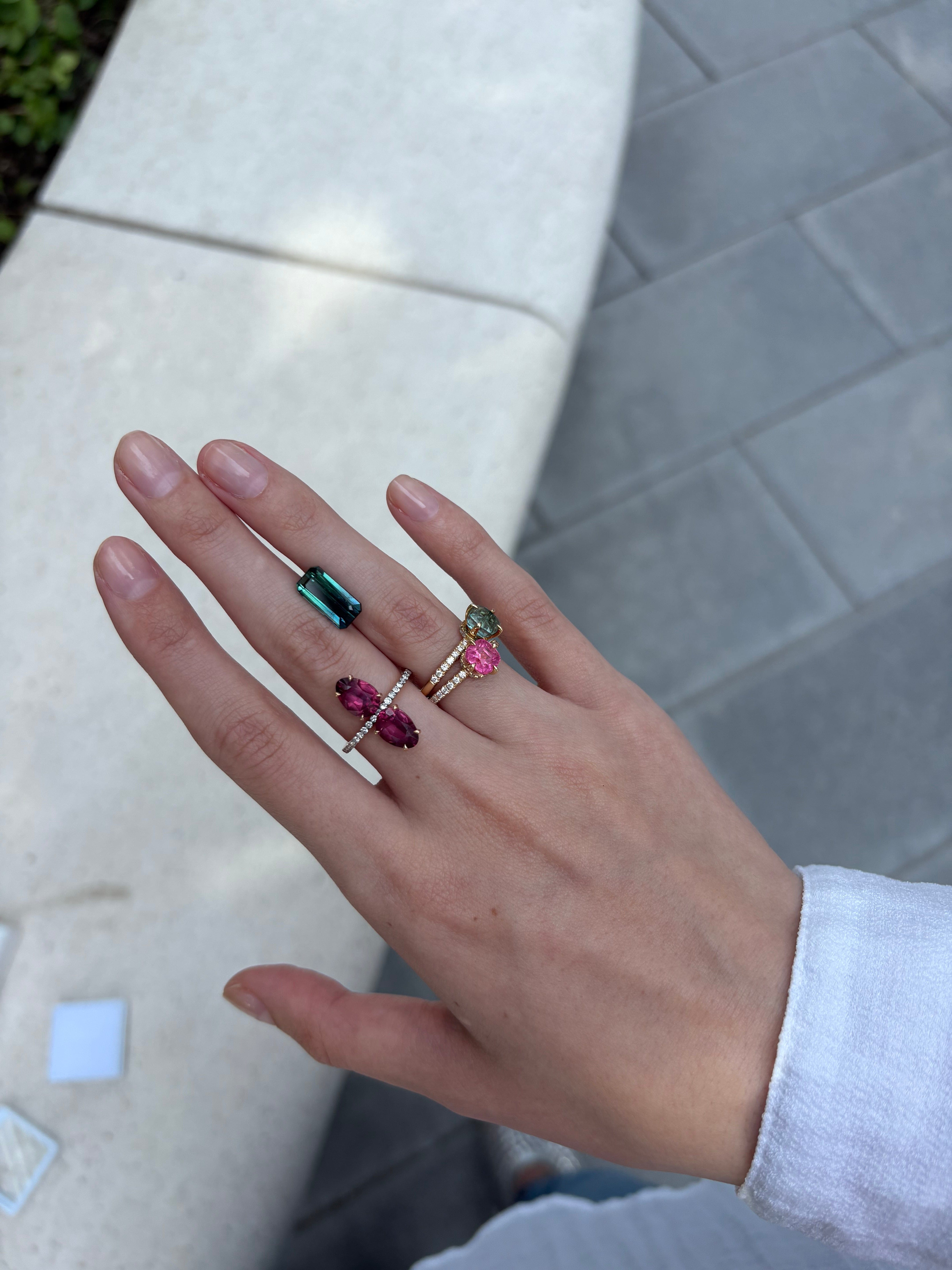 Luxury Promise 3.25ct Bi-color Blue-Green Tourmaline DXBCS1079
