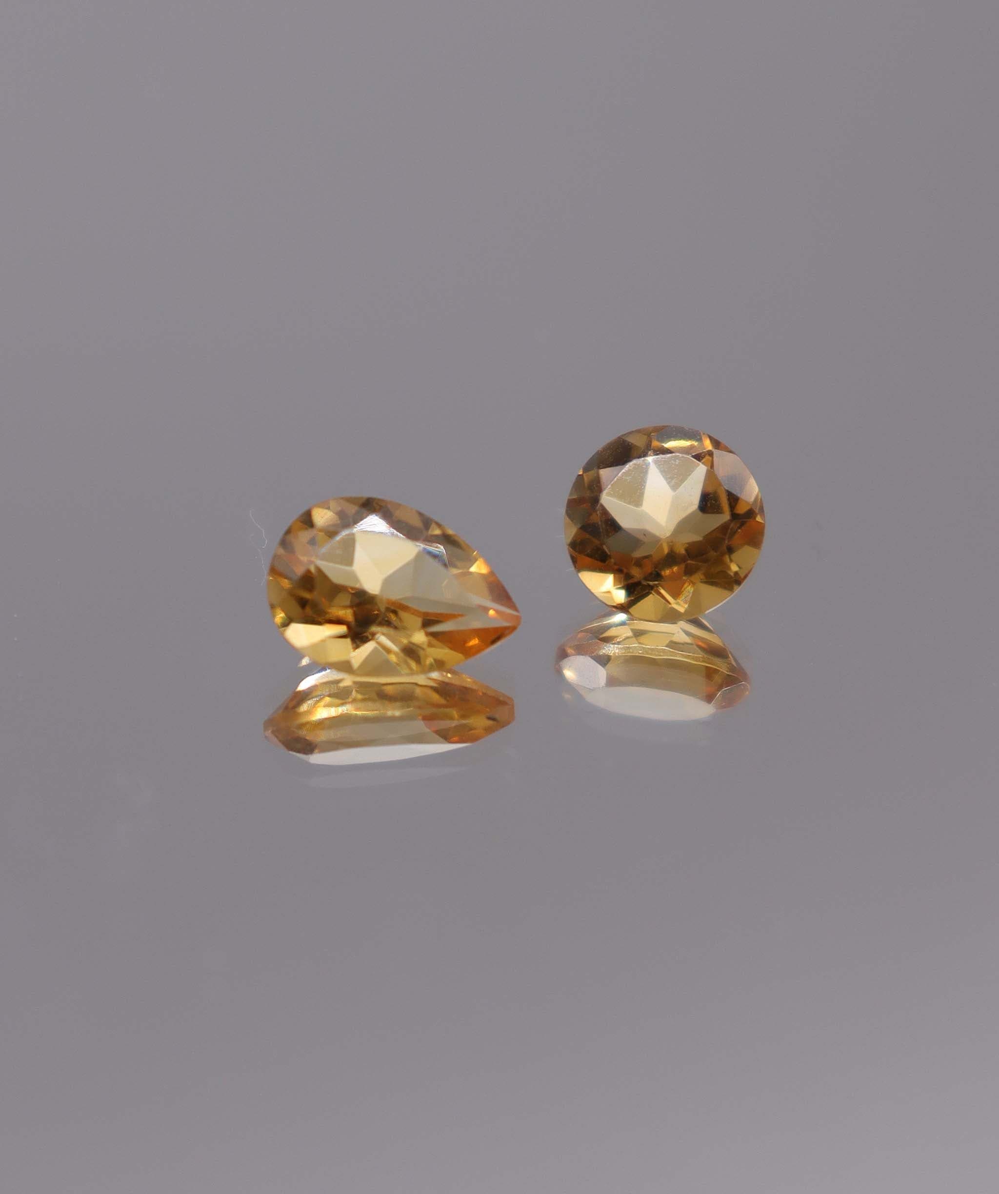 Luxury Promise 3.25ct Citrine Moi et Toi Pear/Round 10 DXBS5497