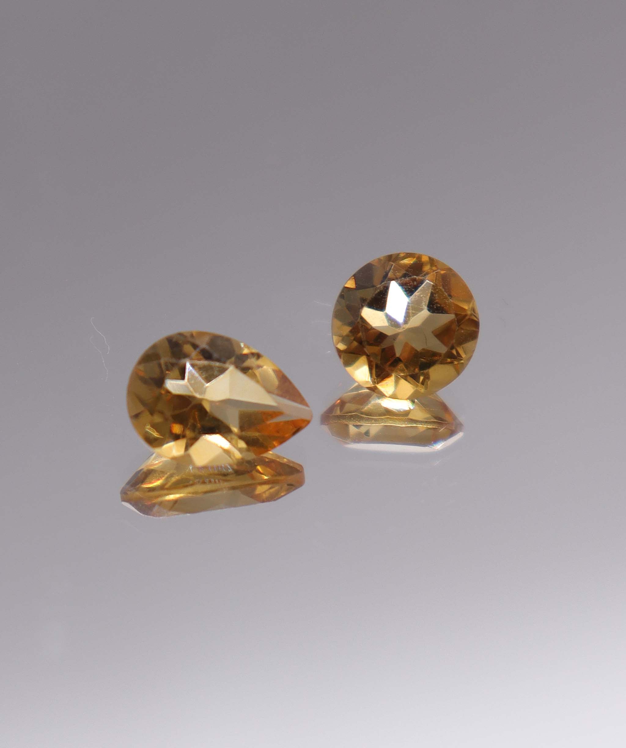 Luxury Promise 3.25ct Citrine Moi et Toi Pear/Round 10 DXBS5497