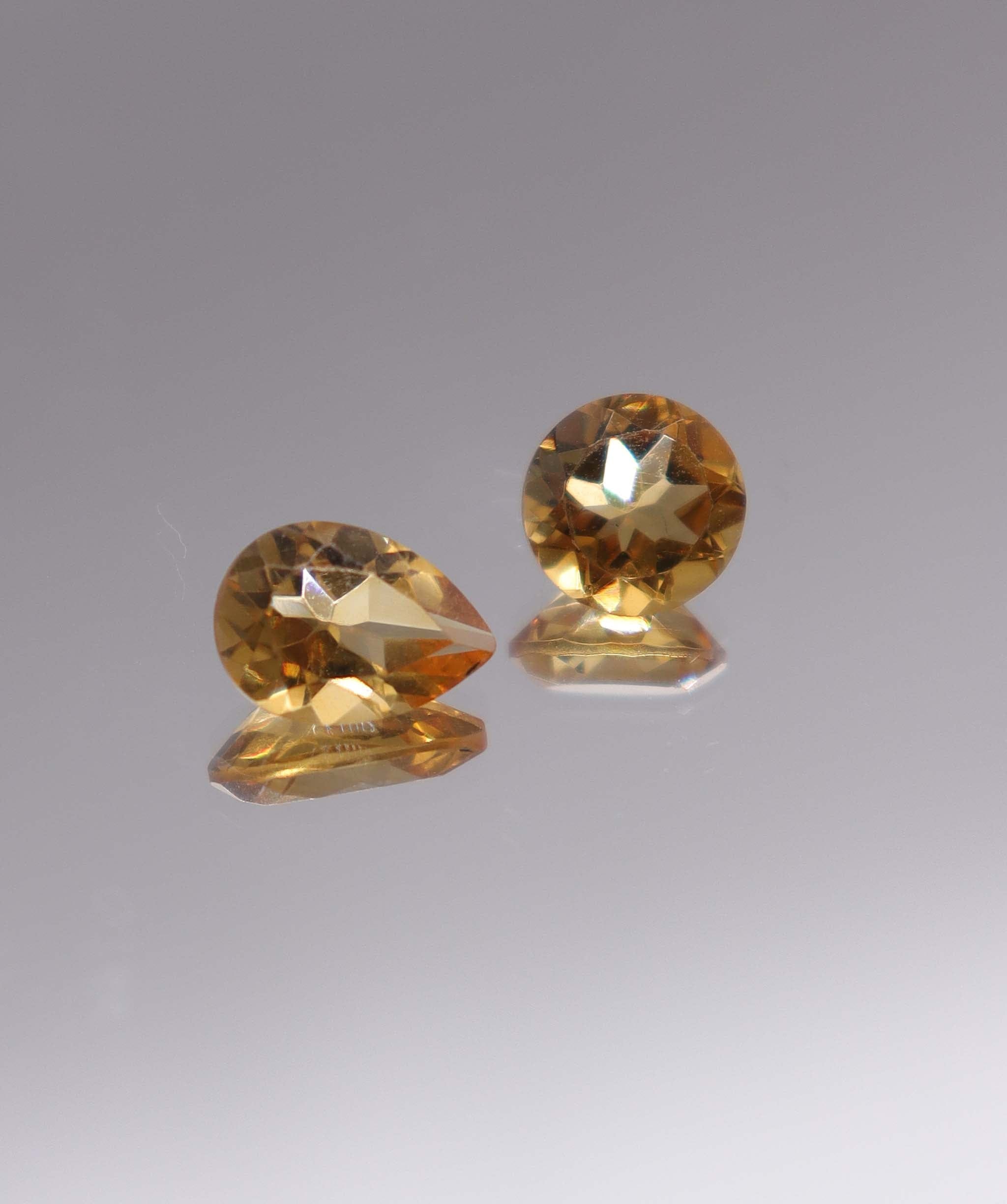 Luxury Promise 3.25ct Citrine Moi et Toi Pear/Round 10 DXBS5497