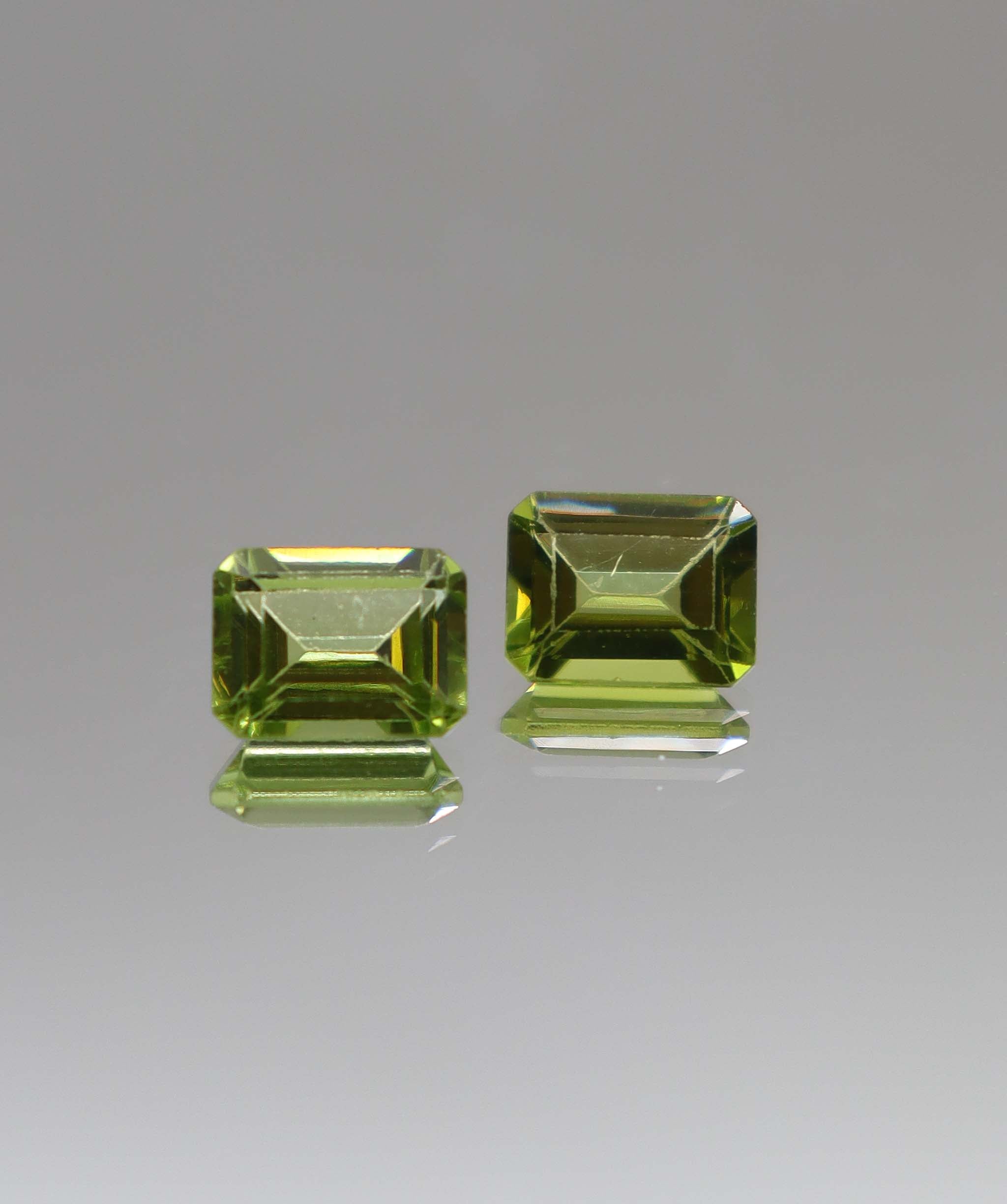 Luxury Promise 3.40ct Peridot Emerald pair DXBCS2282