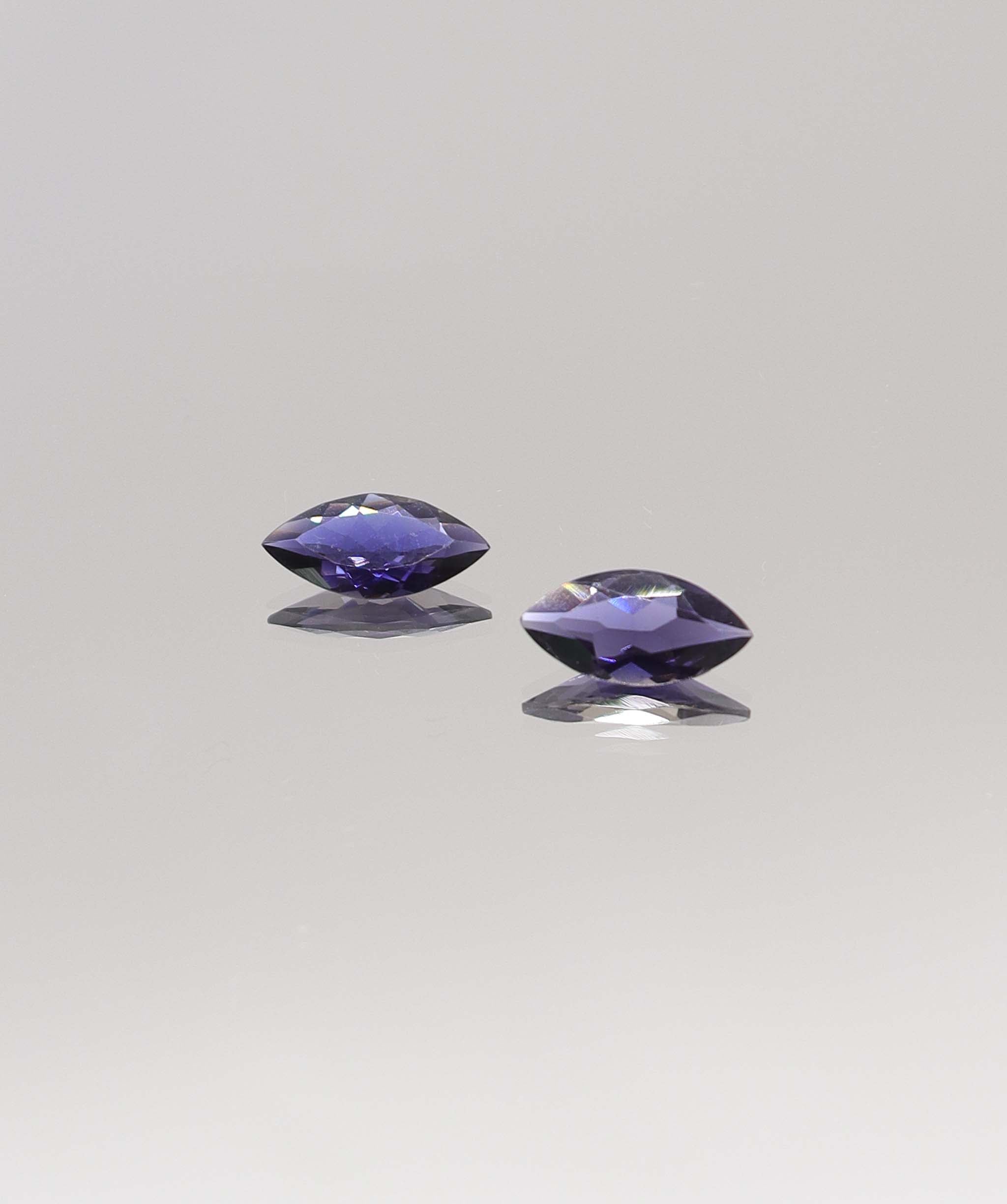 Luxury Promise 3.42ct Iolite "Water Sapphire" Marquise PAIR DXBCS0426