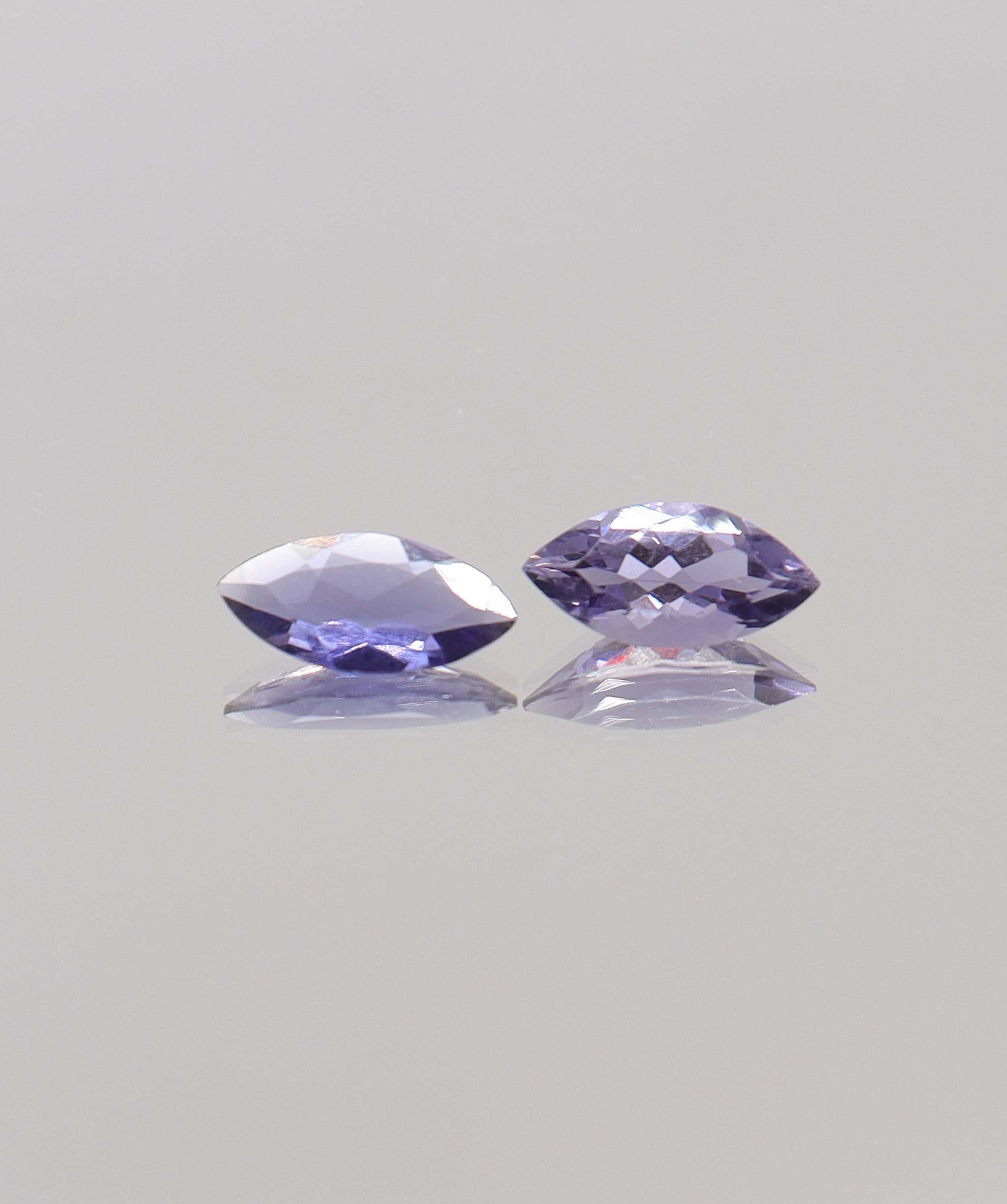 Luxury Promise 3.45ct Iolite "Water Sapphire" Marquise PAIR DXBCS0413
