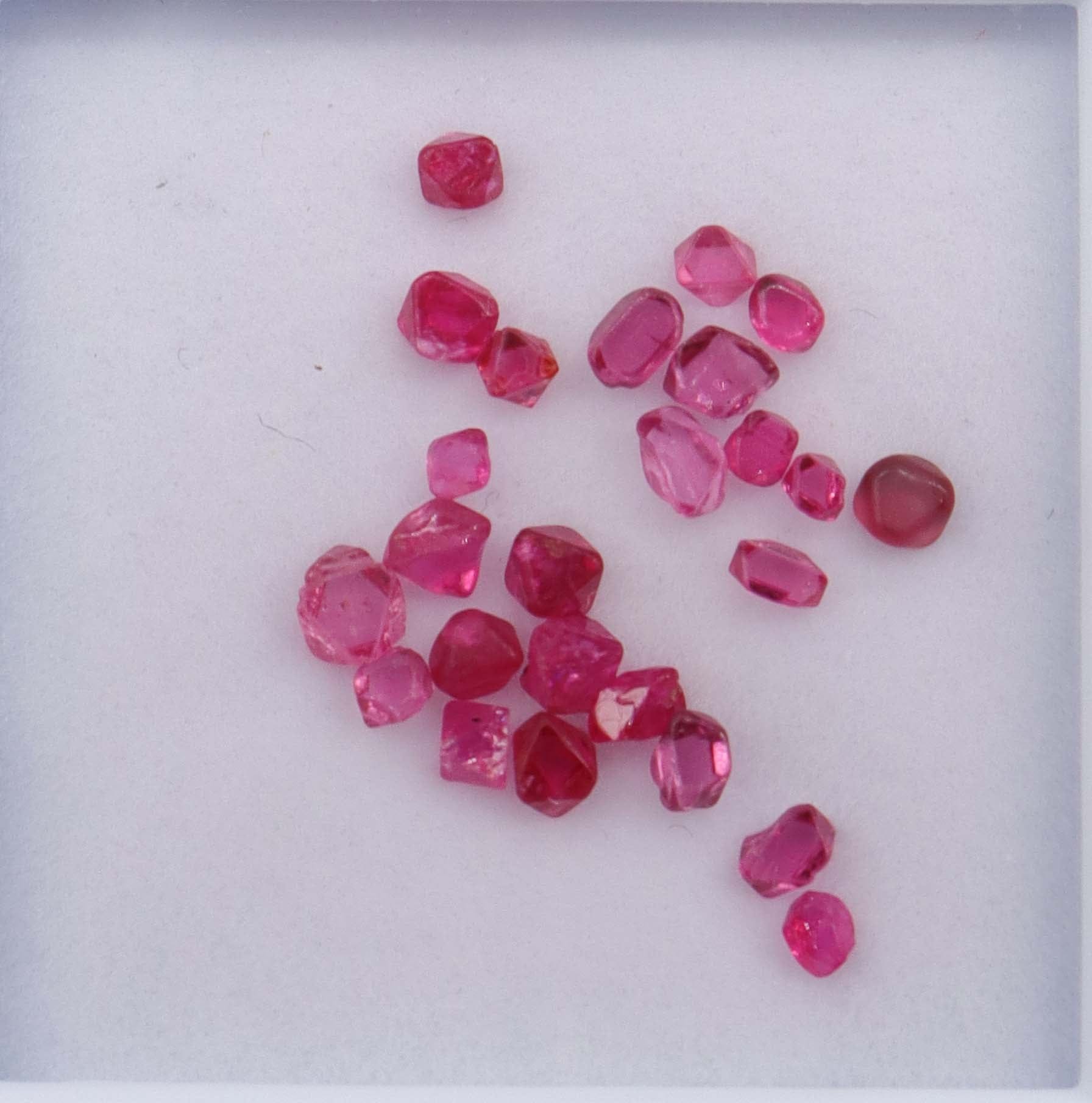 Luxury Promise 3.46ct Jedi Neon Pink Spinel Rough Crystals (25pcs) DXBCS2197