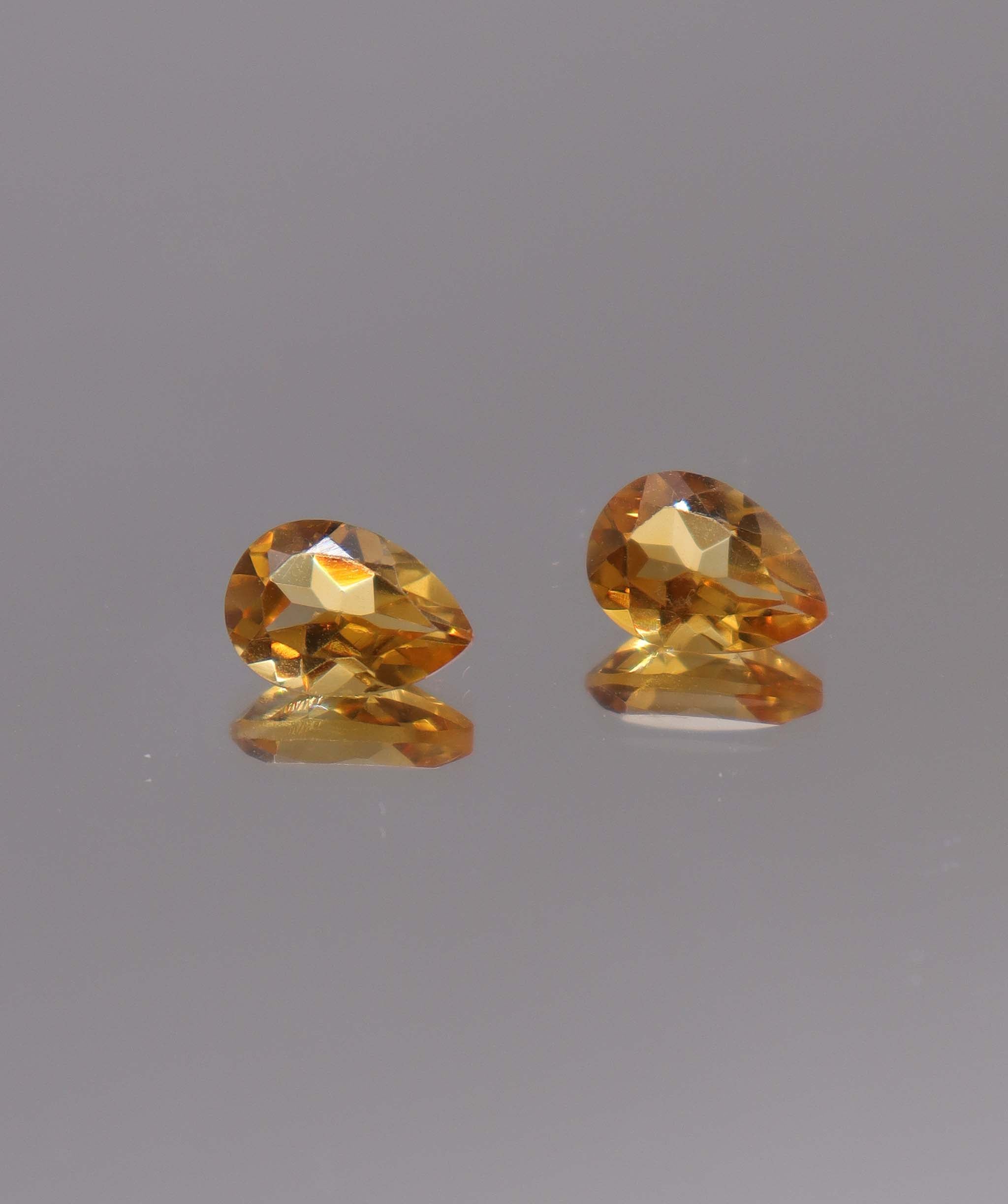 Luxury Promise 3.53ct Pear Citrine PAIR 16 DXBS5503