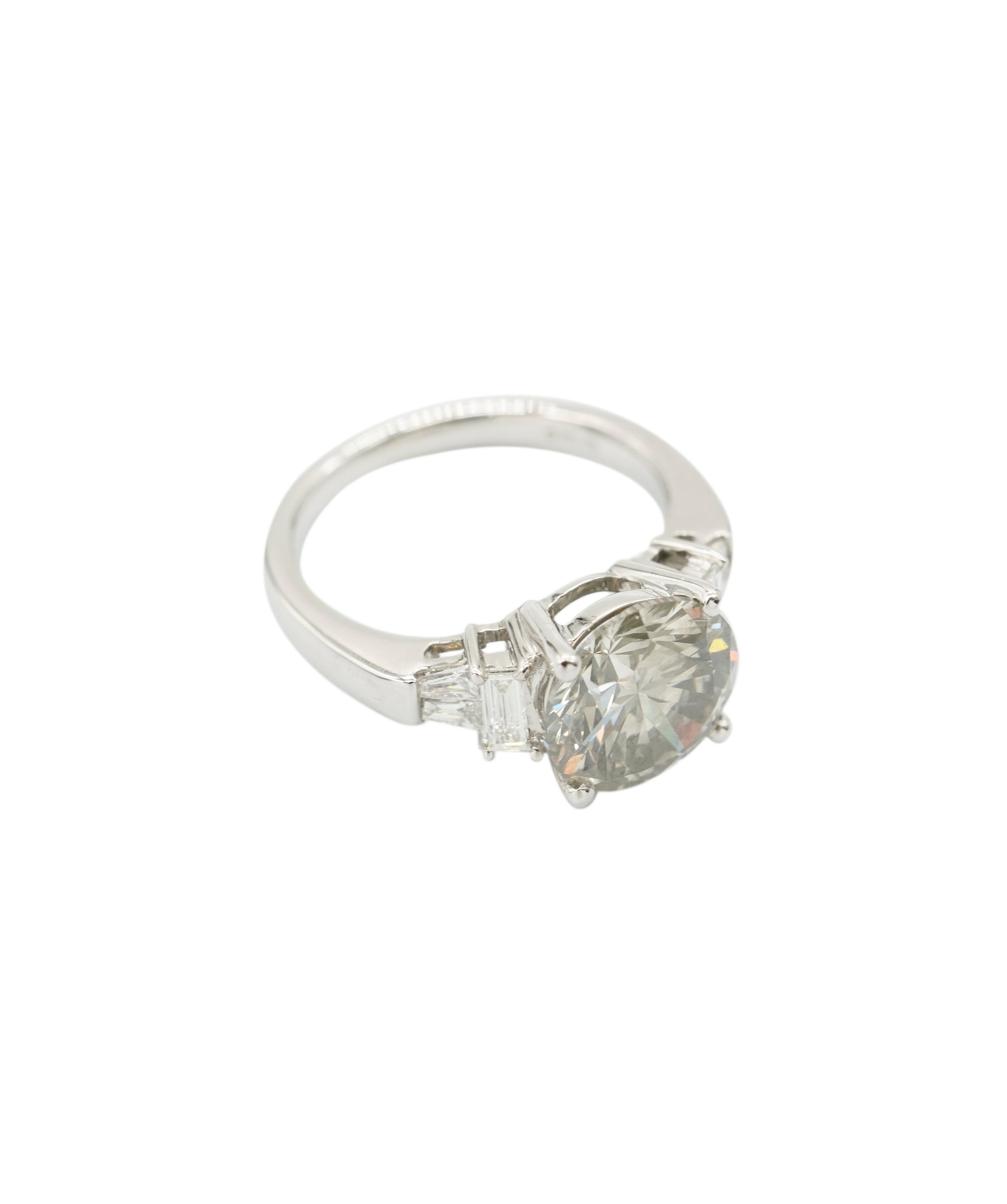 Luxury Promise 3.5ct NATURAL FANCY GREY GIA WHITE GOLD WITH 3 CT GIA RING DIAMOND DBXN0570