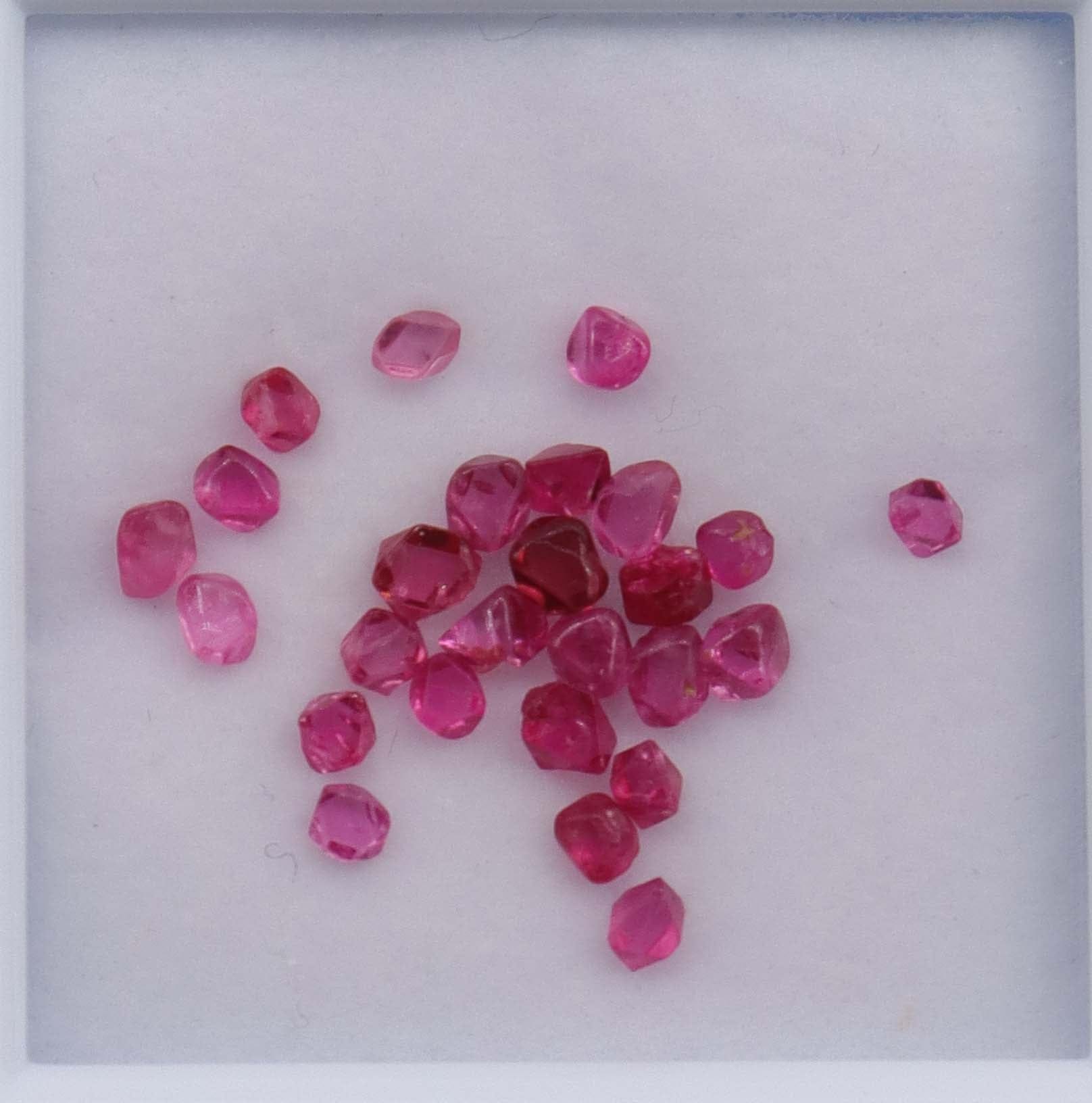 Luxury Promise 3.68ct Jedi Neon Pink Spinel Rough Crystals (25pcs) DXBCS2202