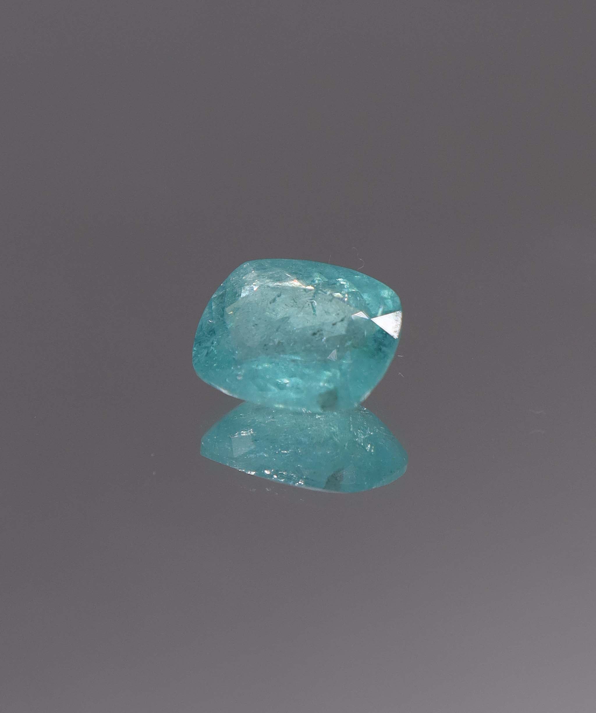 Luxury Promise 3.70ct Neon Blue Paraiba Cushion (Windex Blue) with certificate DXBCS1303