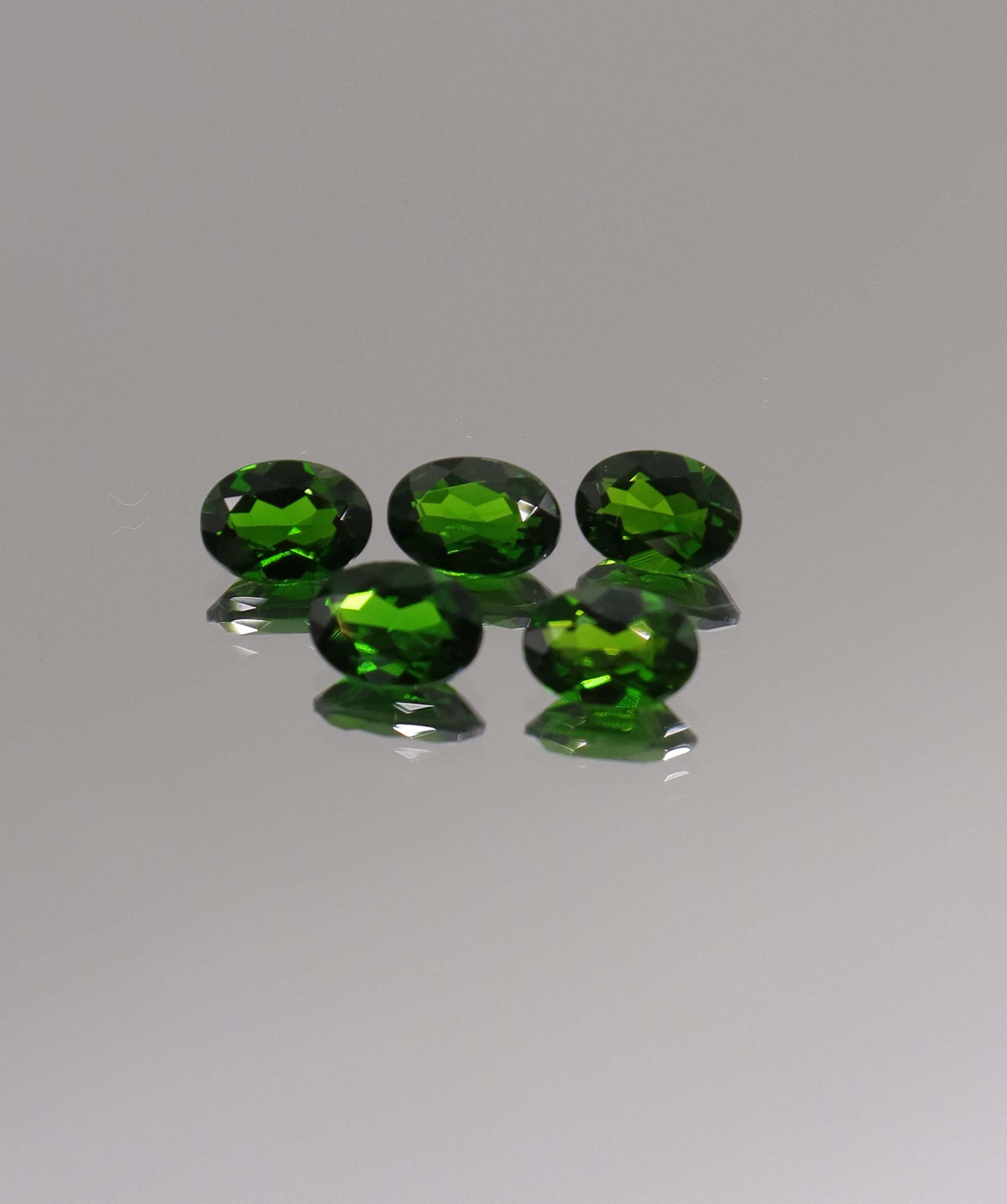 Luxury Promise 3.83ct Oval Chrome Diopside 5pcs DXBCS1178