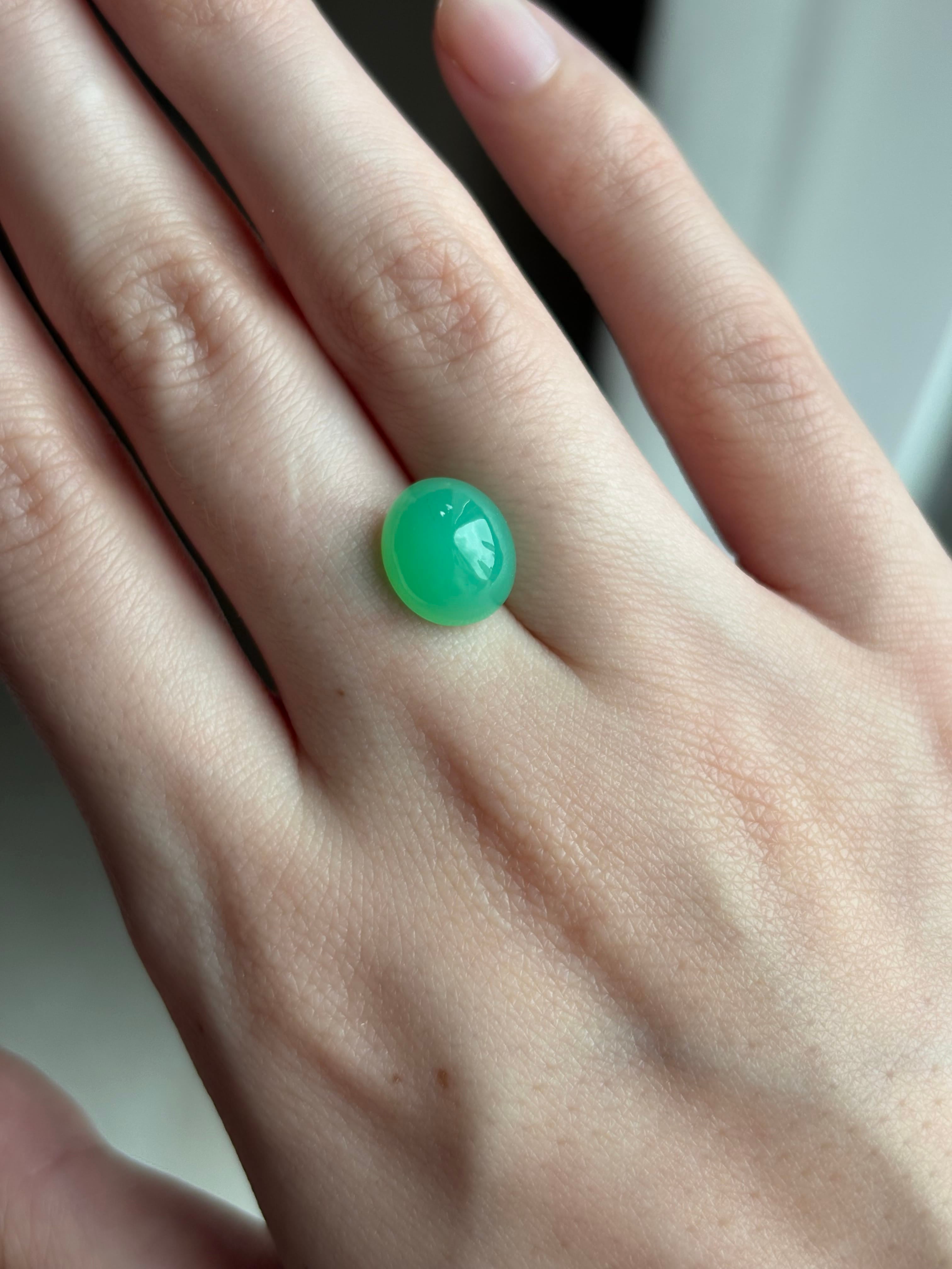 Luxury Promise 3.88ct Chrysoprase DXBCS4508