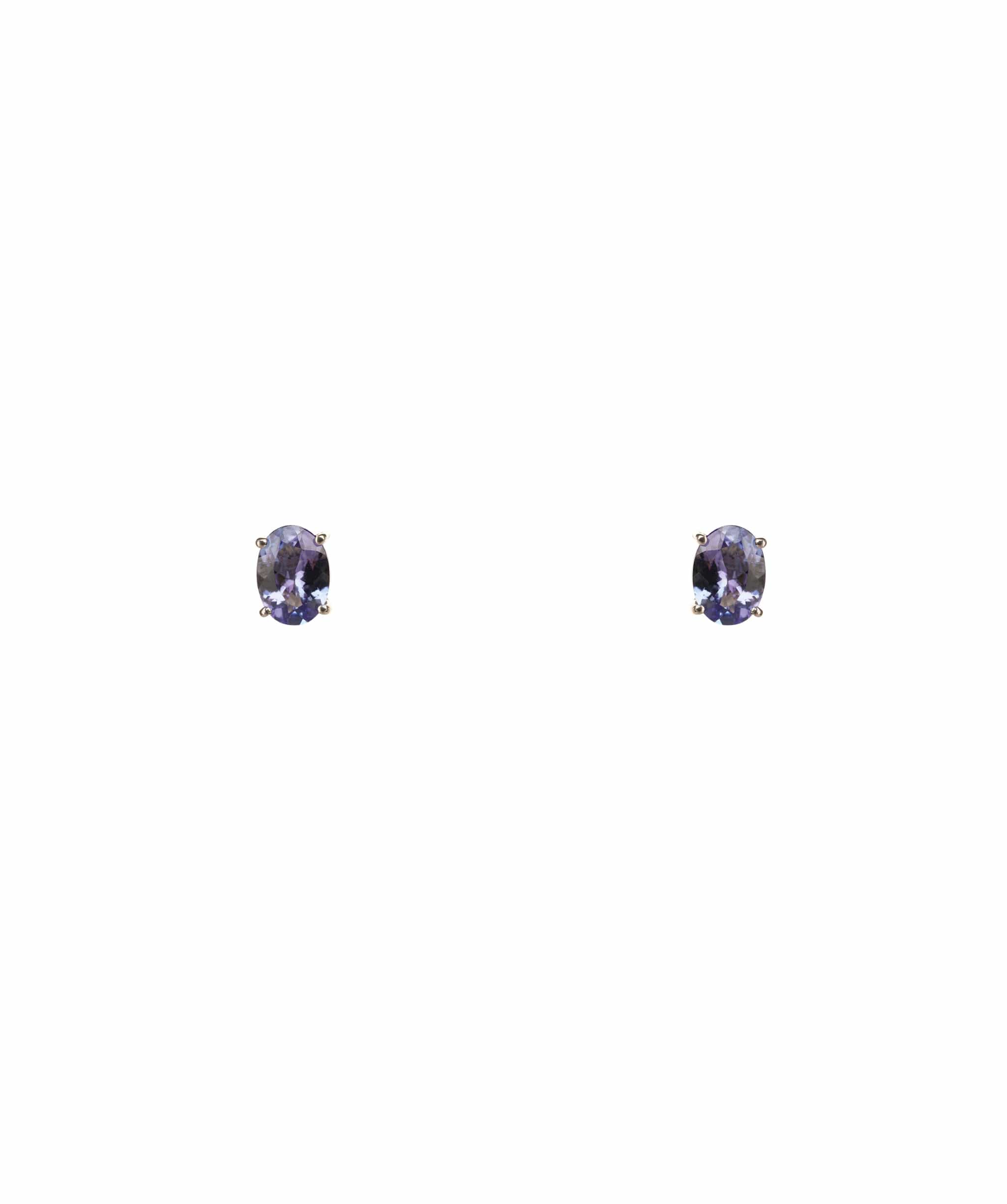 Luxury Promise 3.94ct Tanzanite 925 Silver White Push & Post Earrings ALC3089