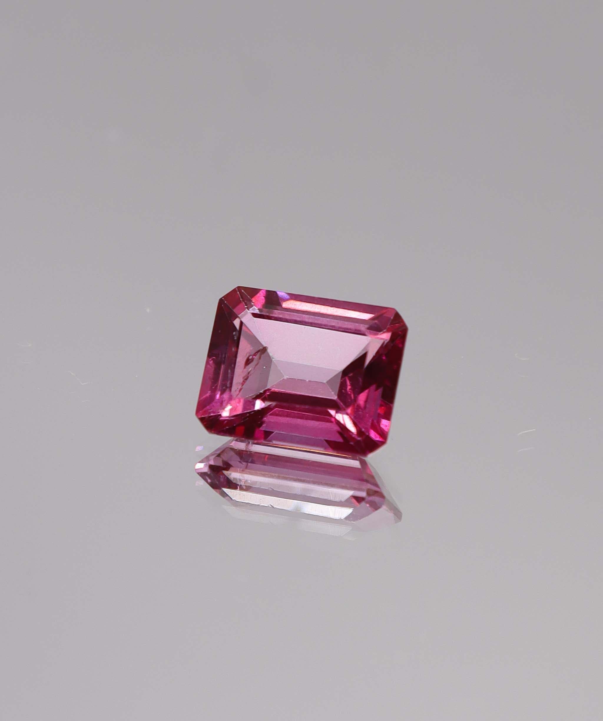 Luxury Promise 3.96ct Emerald Cut Pink Topaz DXBS6122