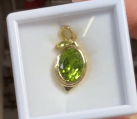 Luxury Promise 3.96cts peridot arizona Line Pendant DXBD0590