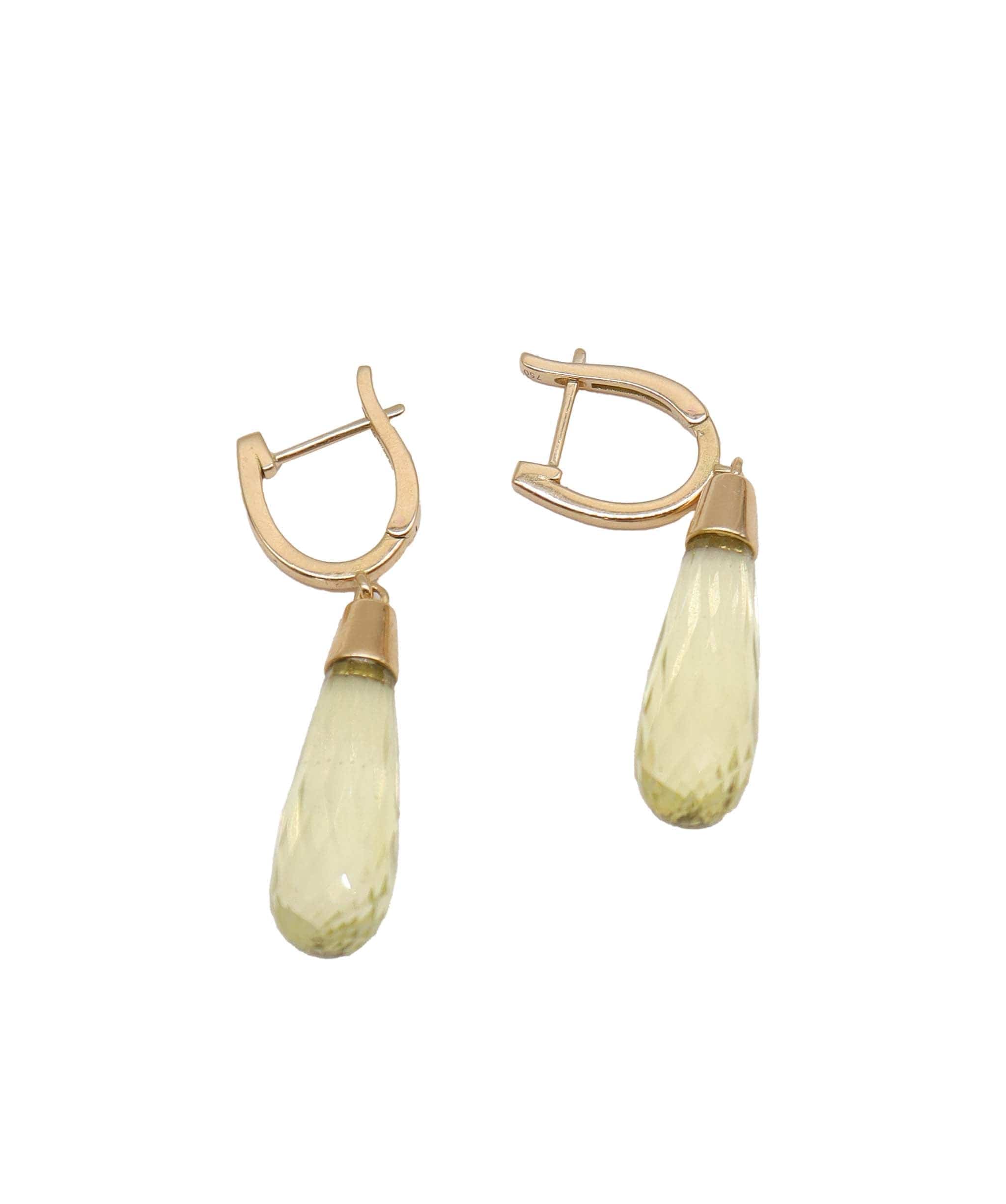 Luxury Promise 31.68ct Lemon Quartz Briolette Set: Earrings & Pendant RDC0601