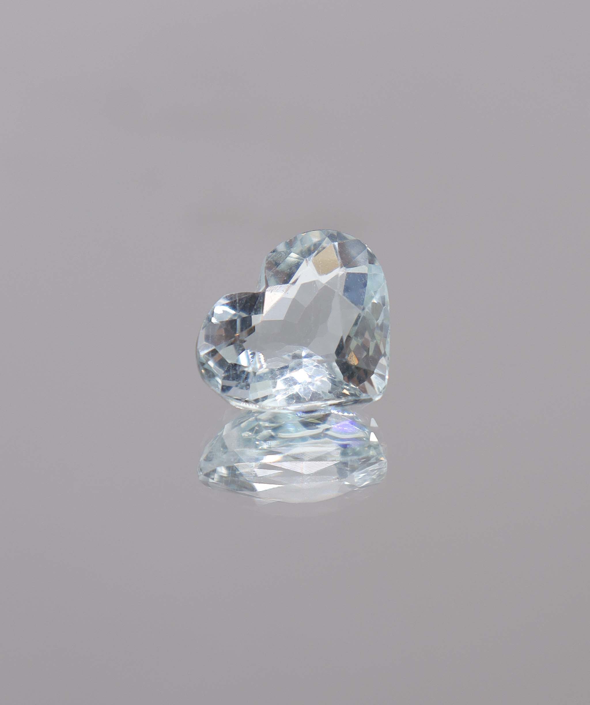 Luxury Promise 4.09ct Aquamarine Heart DXBCS0077
