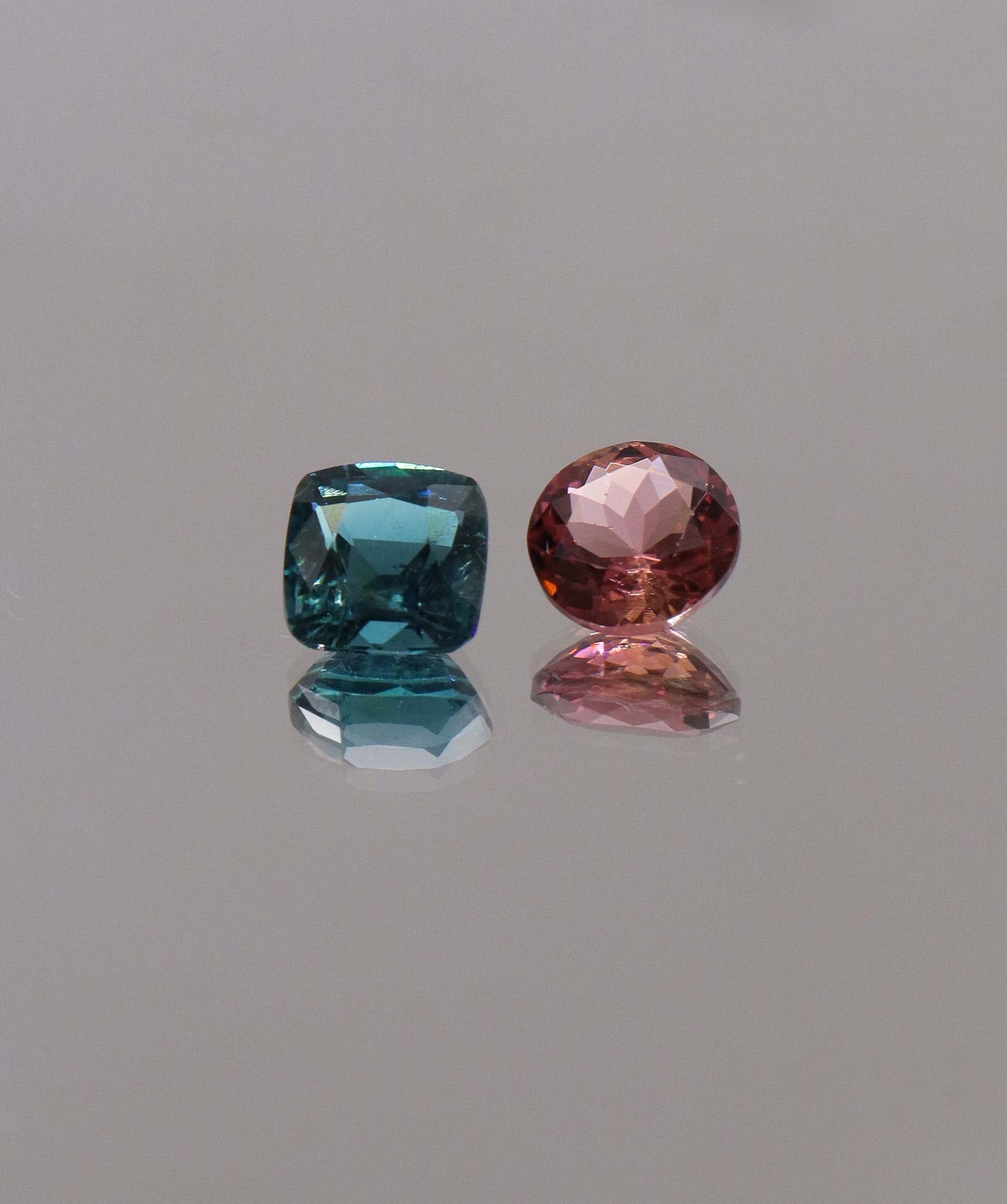 Luxury Promise 4.10ct Lagoon & Sunset Tourmaline Moi et Toi Afghan DXBCS0299