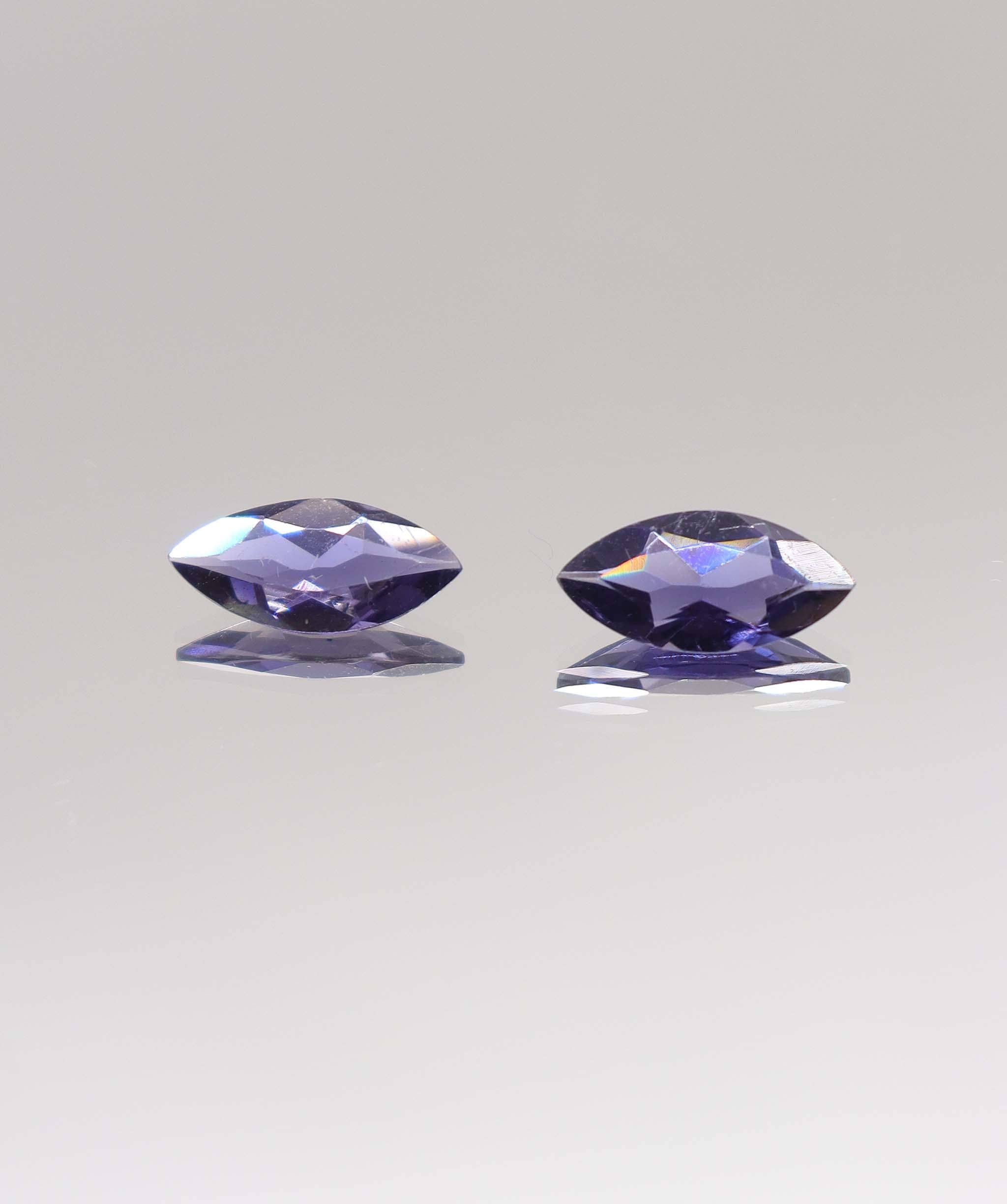 Luxury Promise 4.12ct Iolite "Water Sapphire" Marquise PAIR DXBCS0421