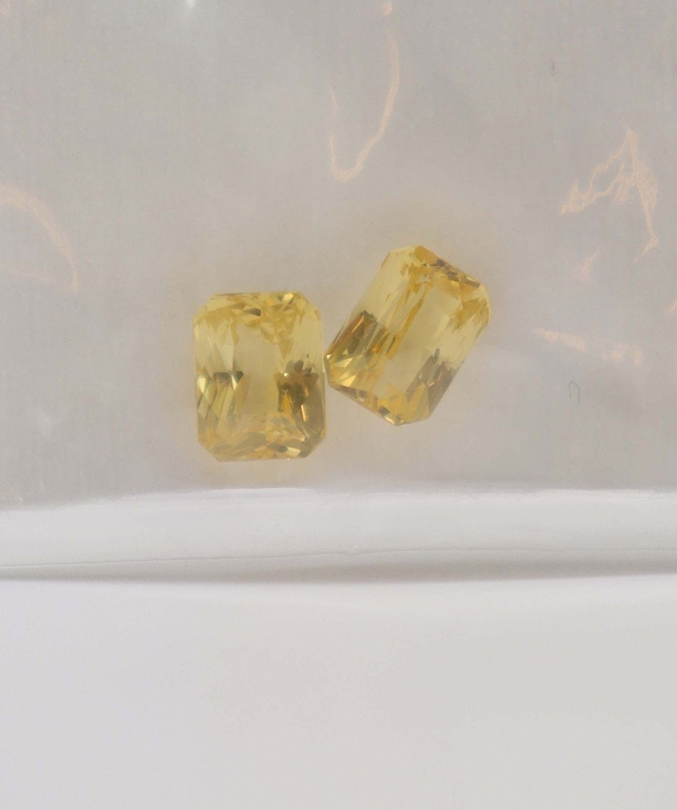 Luxury Promise 4.23CT NATURAL YELLOW SAPPHIRE ( PAIR ) MS 8689