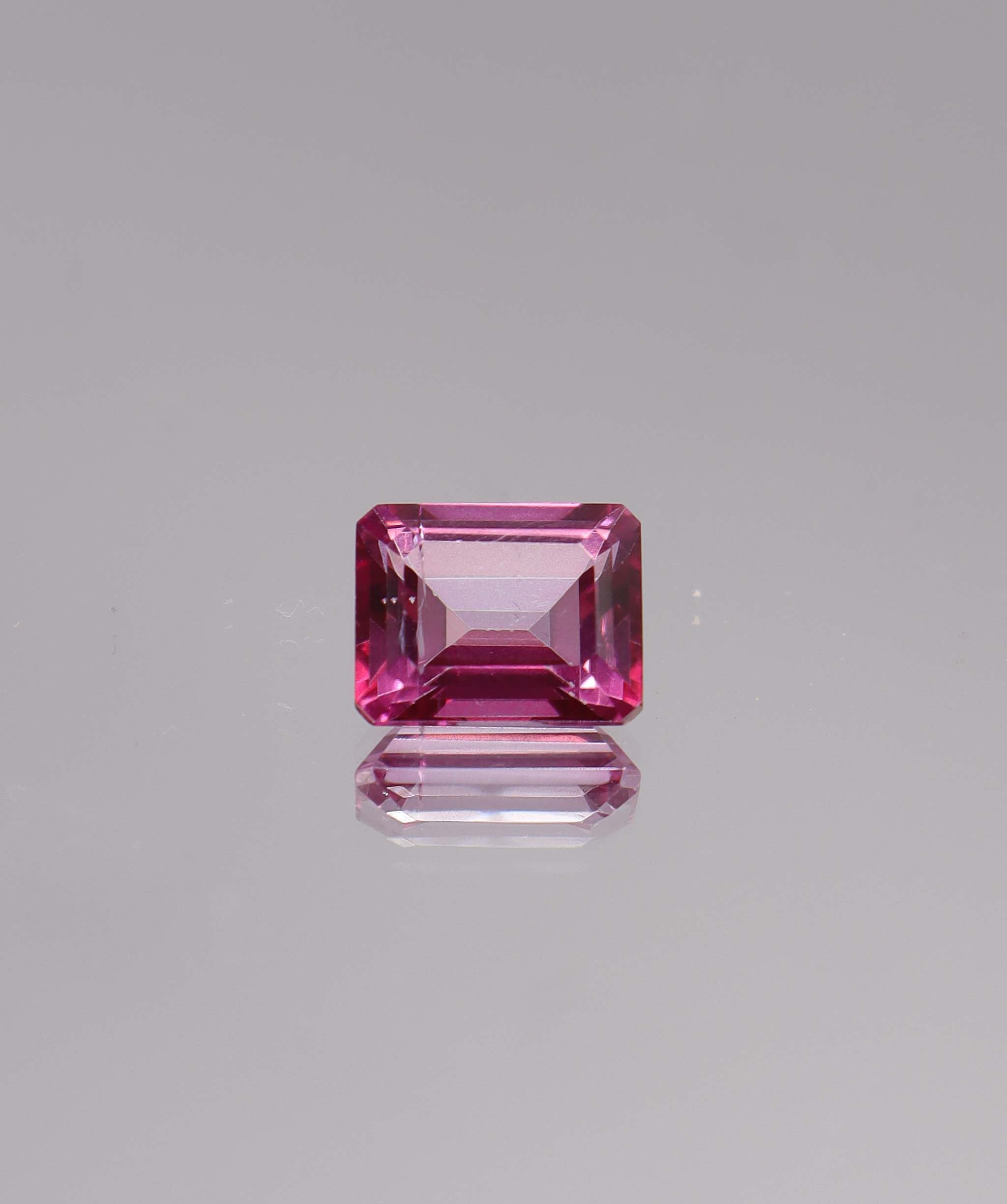 Luxury Promise 4.32ct Emerald Cut Pink Topaz DXBS6125