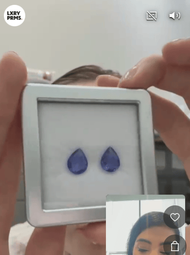 Luxury Promise 4.40ct tanzanite pair pears DXBCS4723