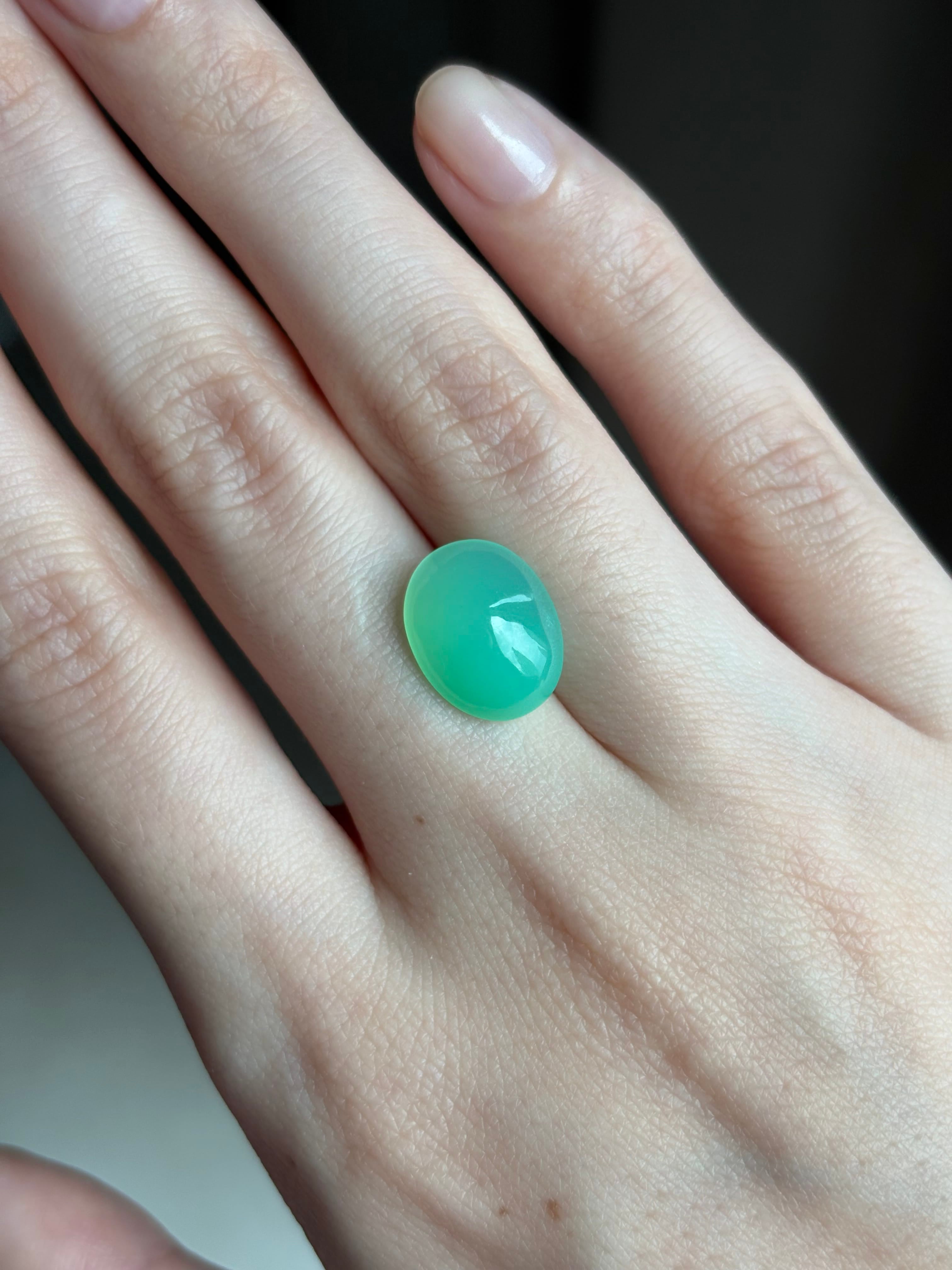 Luxury Promise 4.56ct Chrysoprase DXBCS4633