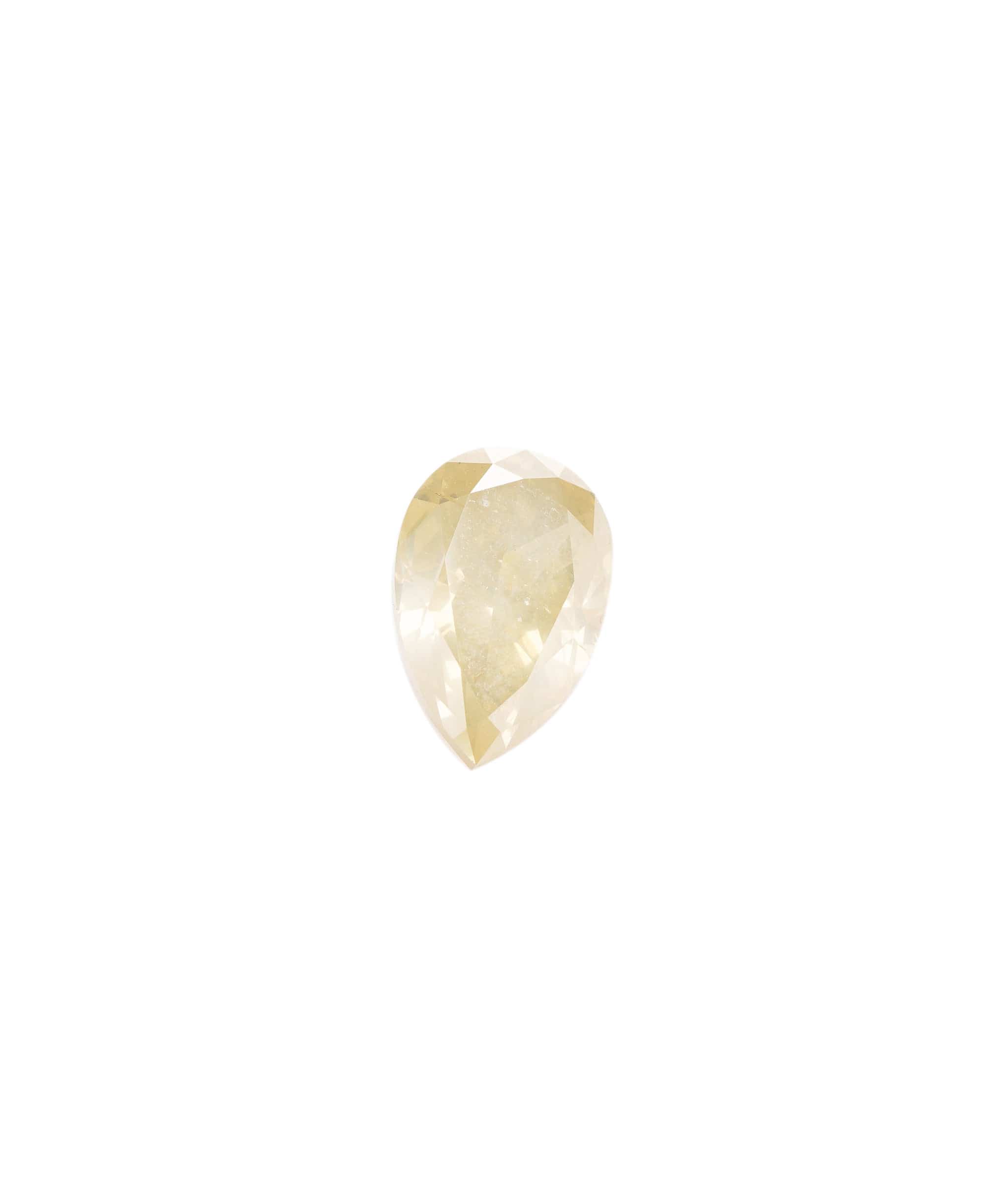 Luxury Promise 5.11 CT CHAMPAGNE PEAR SHAPE DIAMOND ANC-S38-9