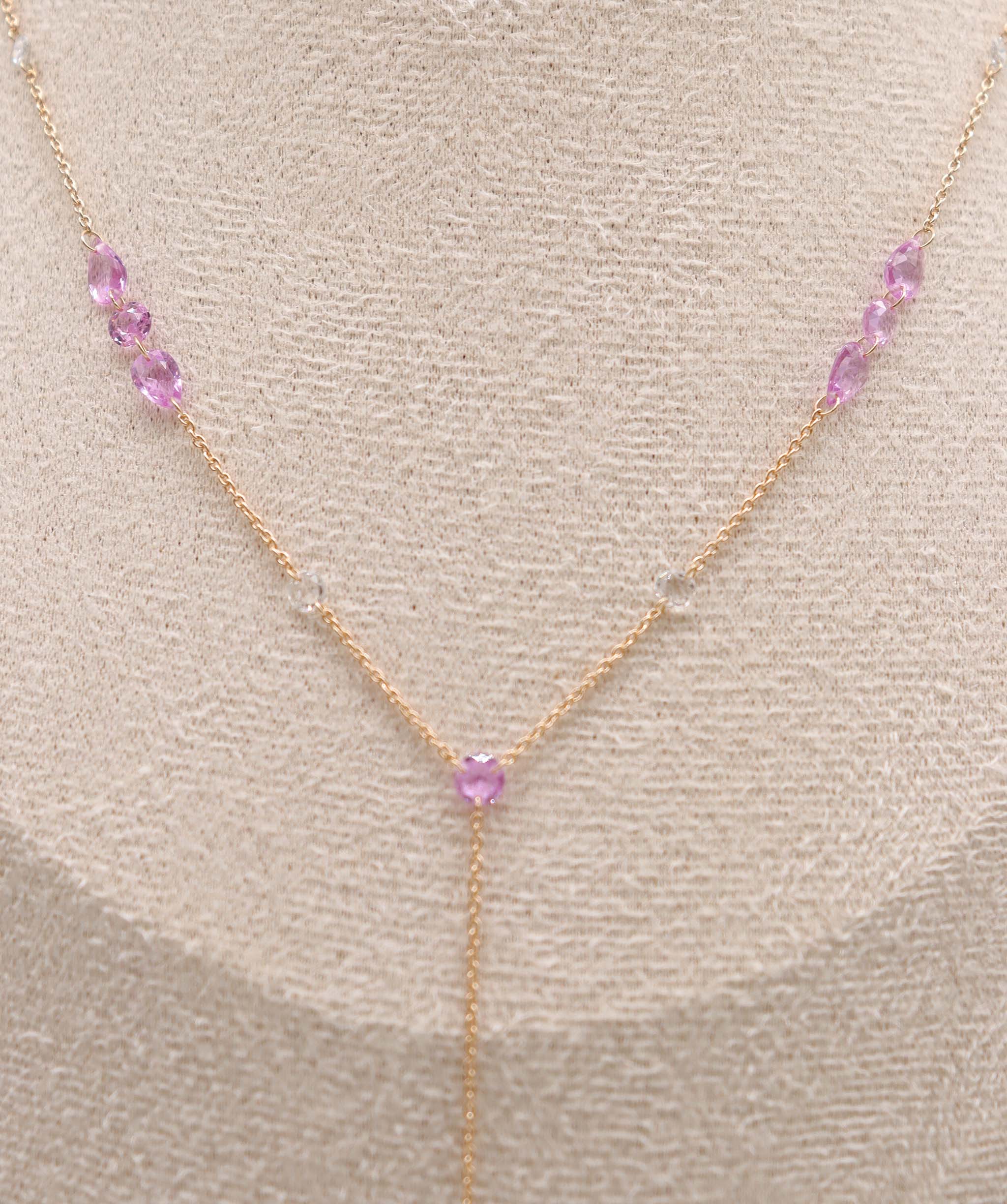 Luxury Promise 5.23ct WHITE ROSECUT PINK SAPPHIRE RSS 3D (H)