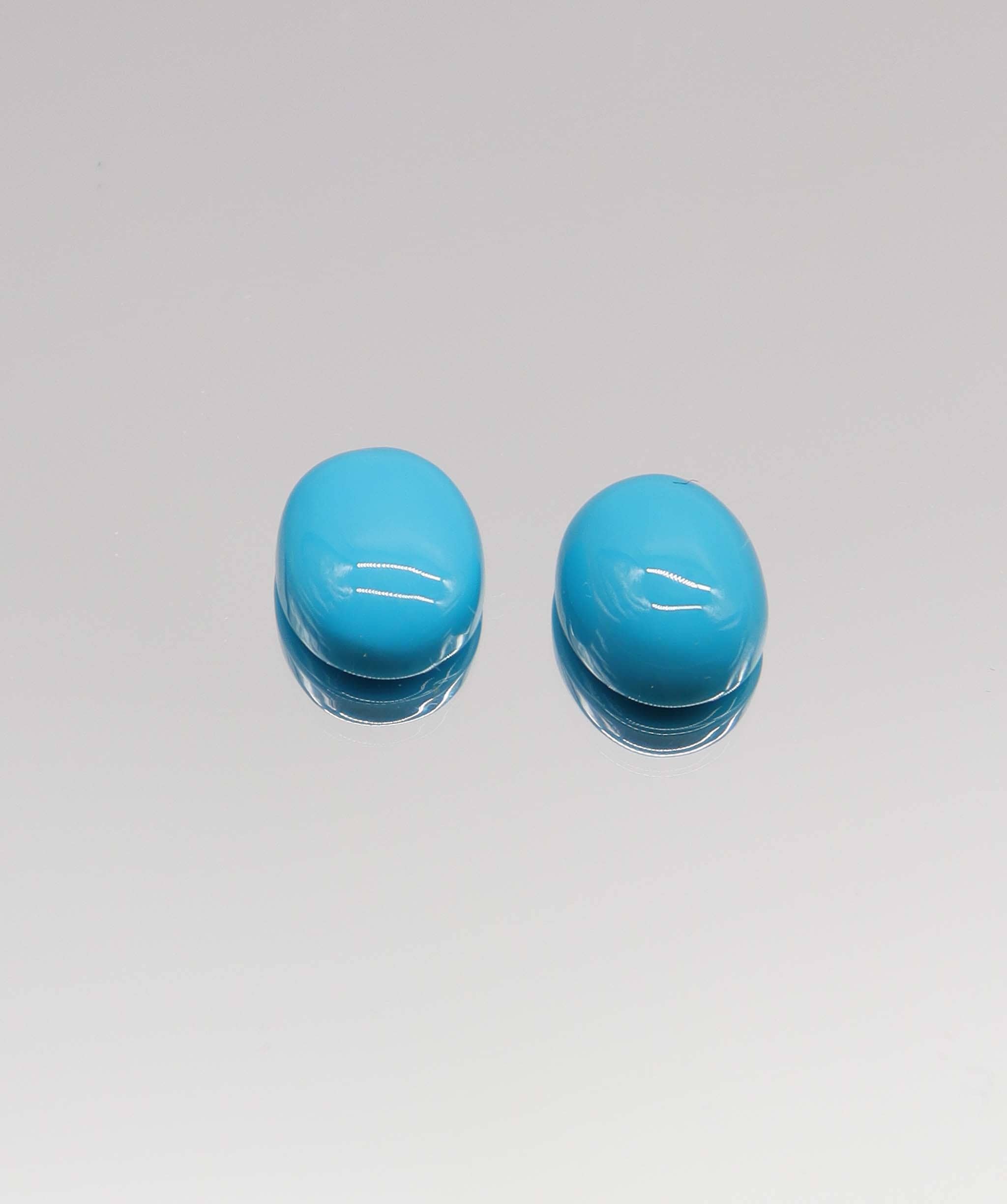 Luxury Promise 5.46ct Sleeping Beauty Turquoise Oval pair DXBCS3254