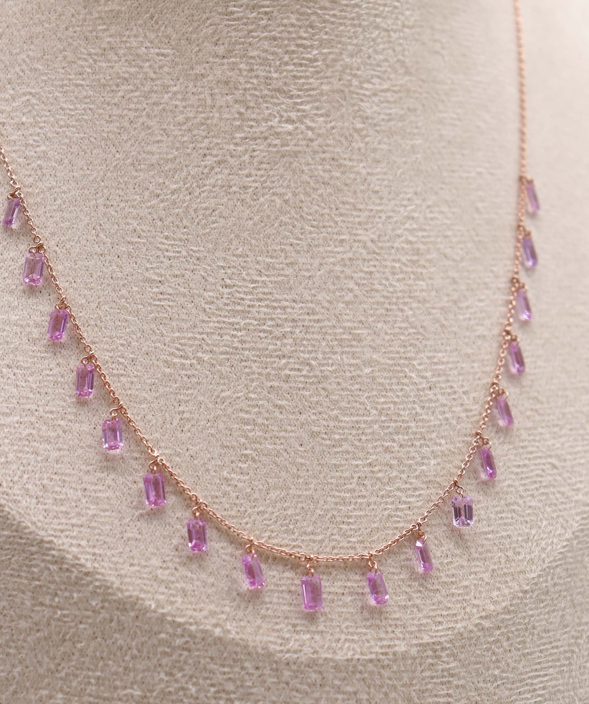 Luxury Promise 5.49ct PINK SAPPHIRE EMERALD FOS (H)