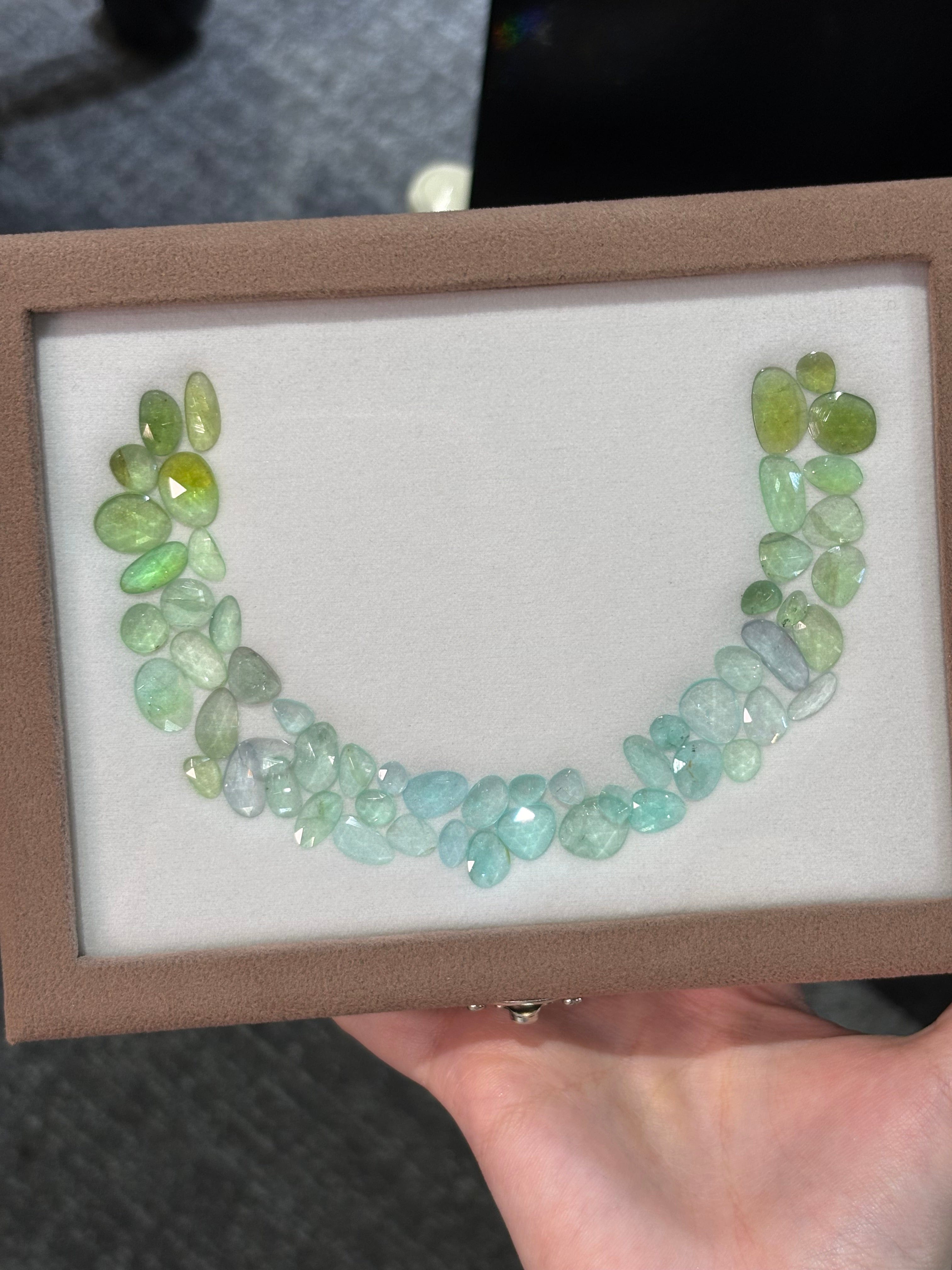 Luxury Promise 56.80ct Paraiba Polki Layout DXBCD0328