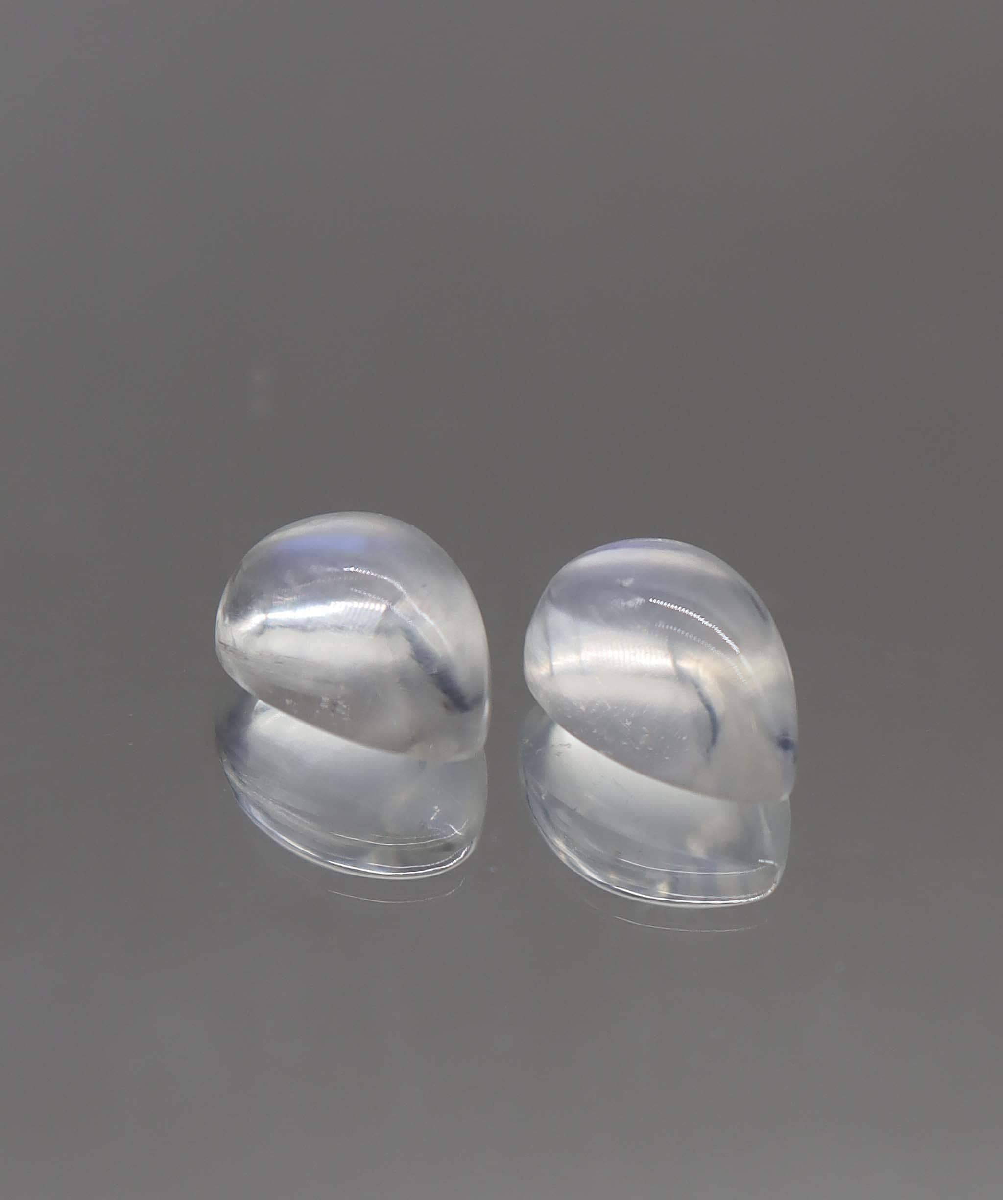 Luxury Promise 6.70ct Blue Moonstone Cabochon Pear pair DXBCS2342