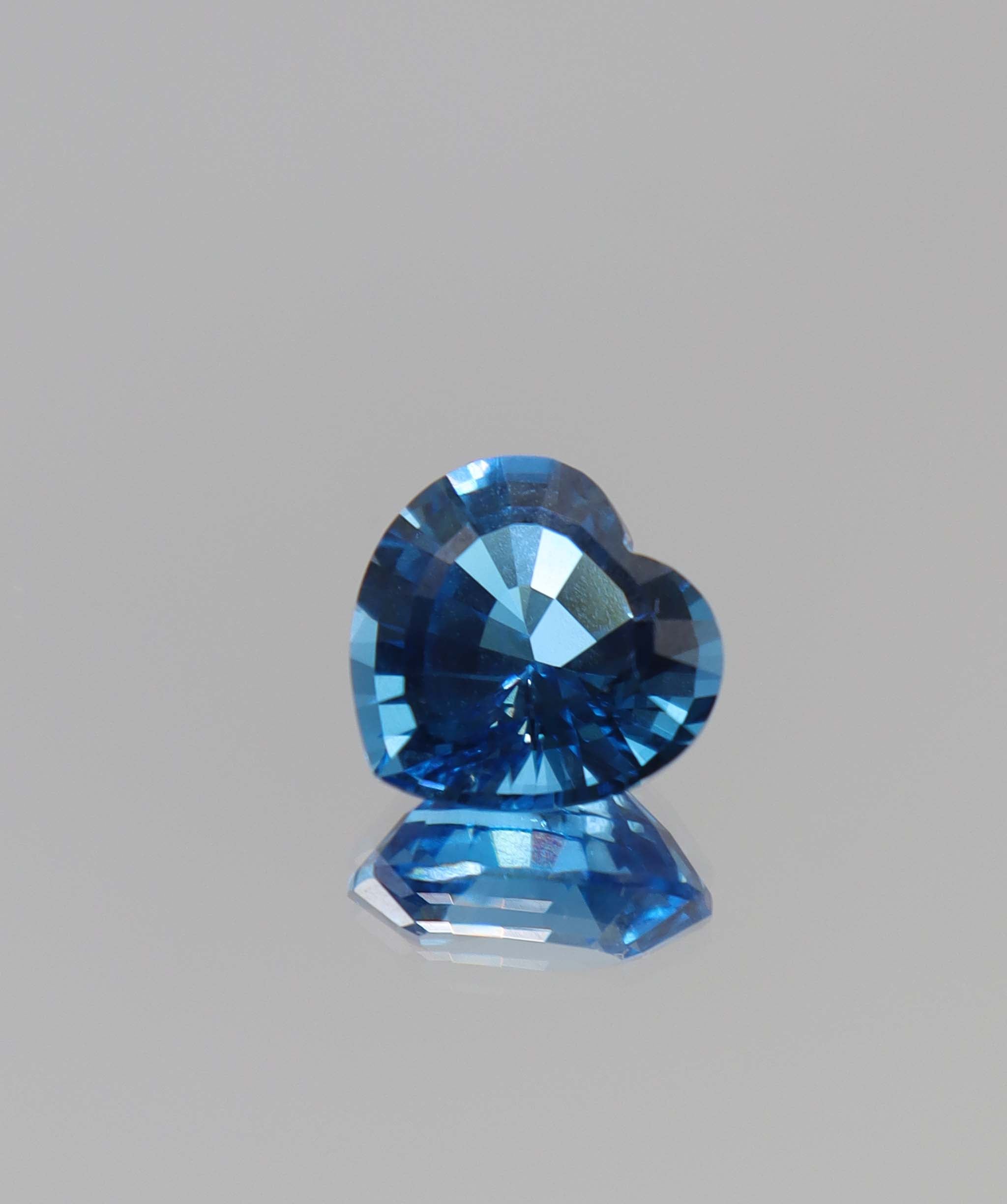 Luxury Promise 6.91ct Blue Topaz Heart DXBCS2650