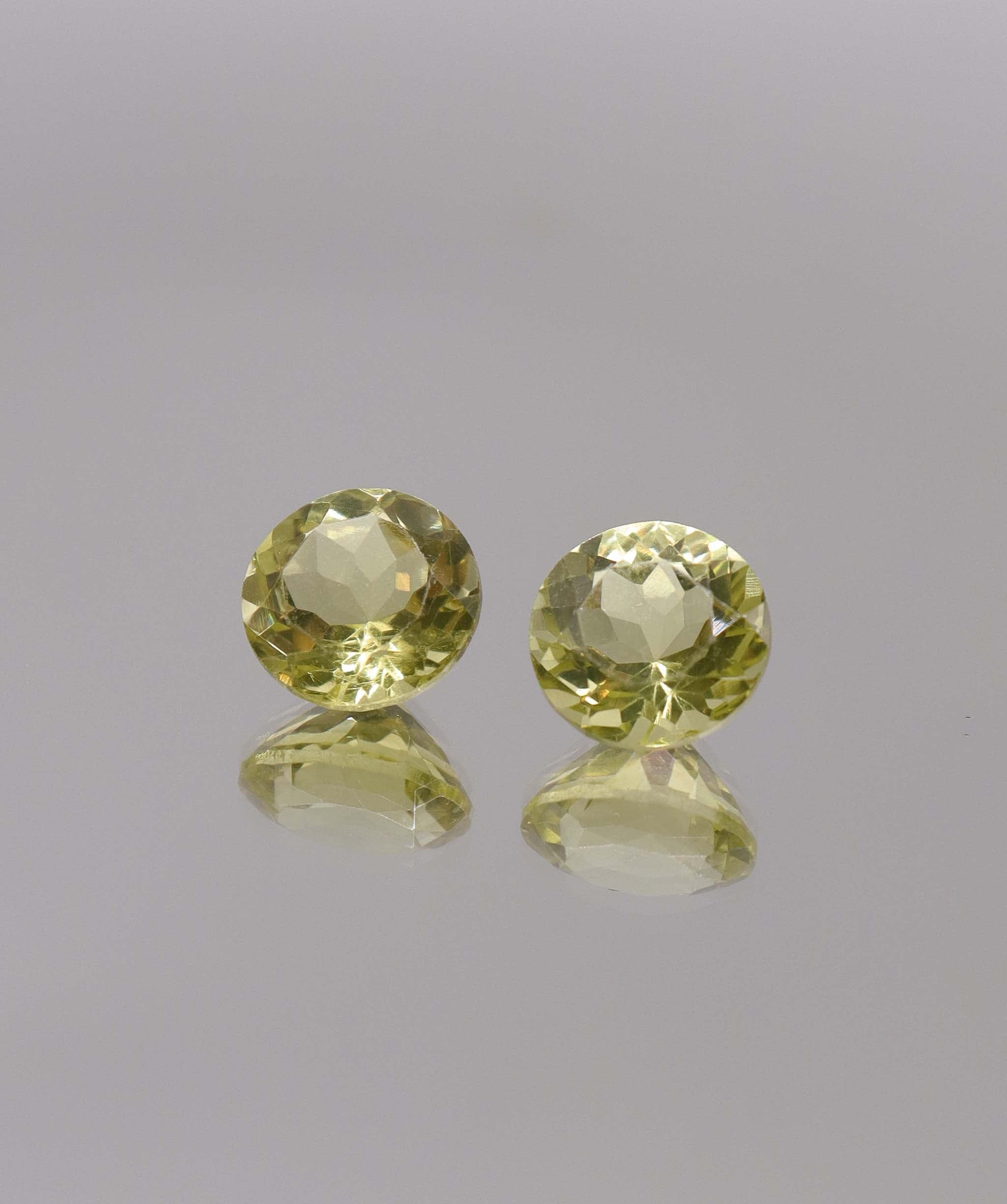 Luxury Promise 7.25ct Lemon Amethyst Round PAIR DXBCS2777