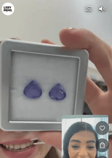 Luxury Promise 7.40ct tanzanite pair DXBCS4720