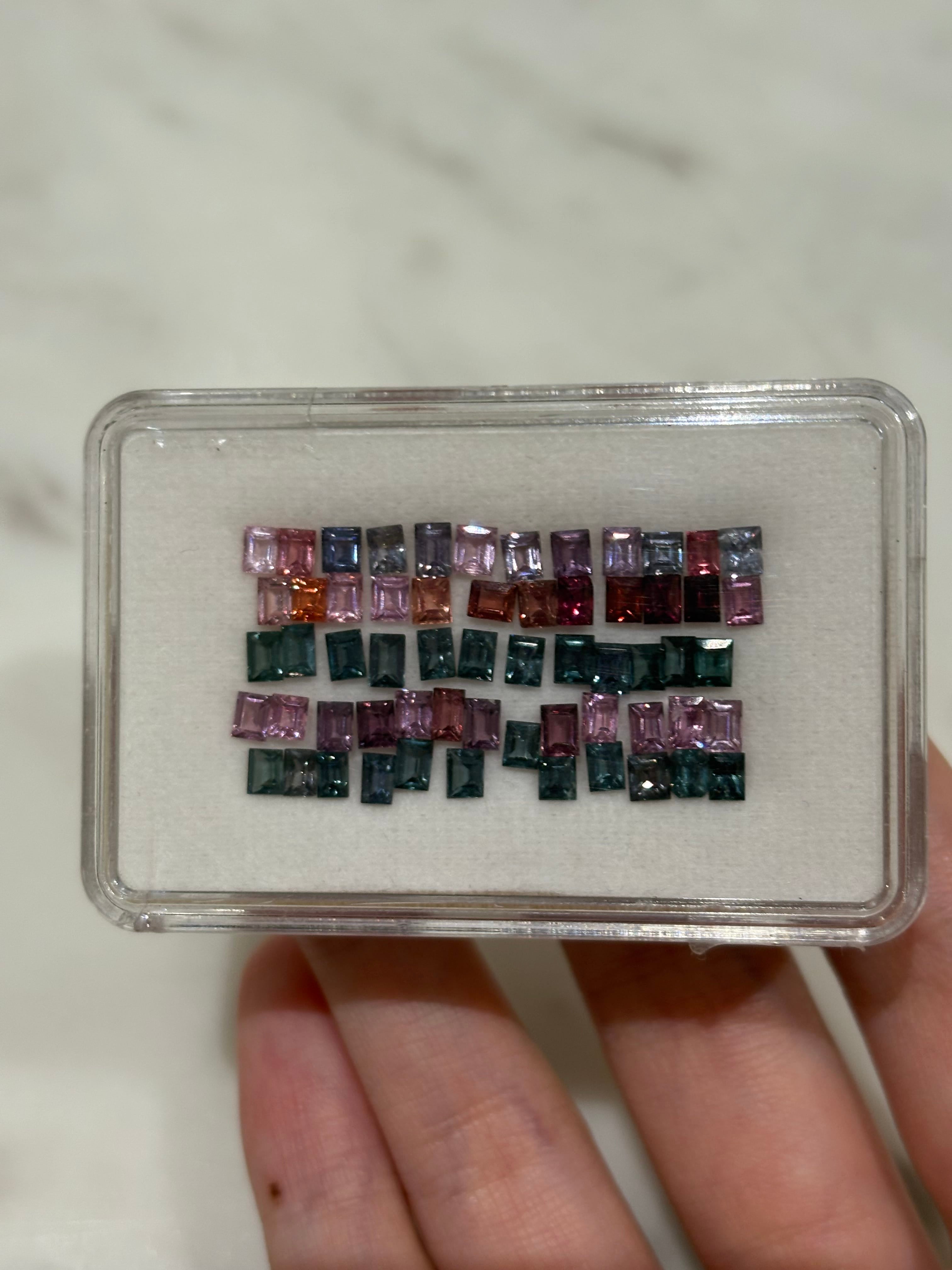 Luxury Promise 8.10ct Multi Spinel Baguette Set DXBCS4617