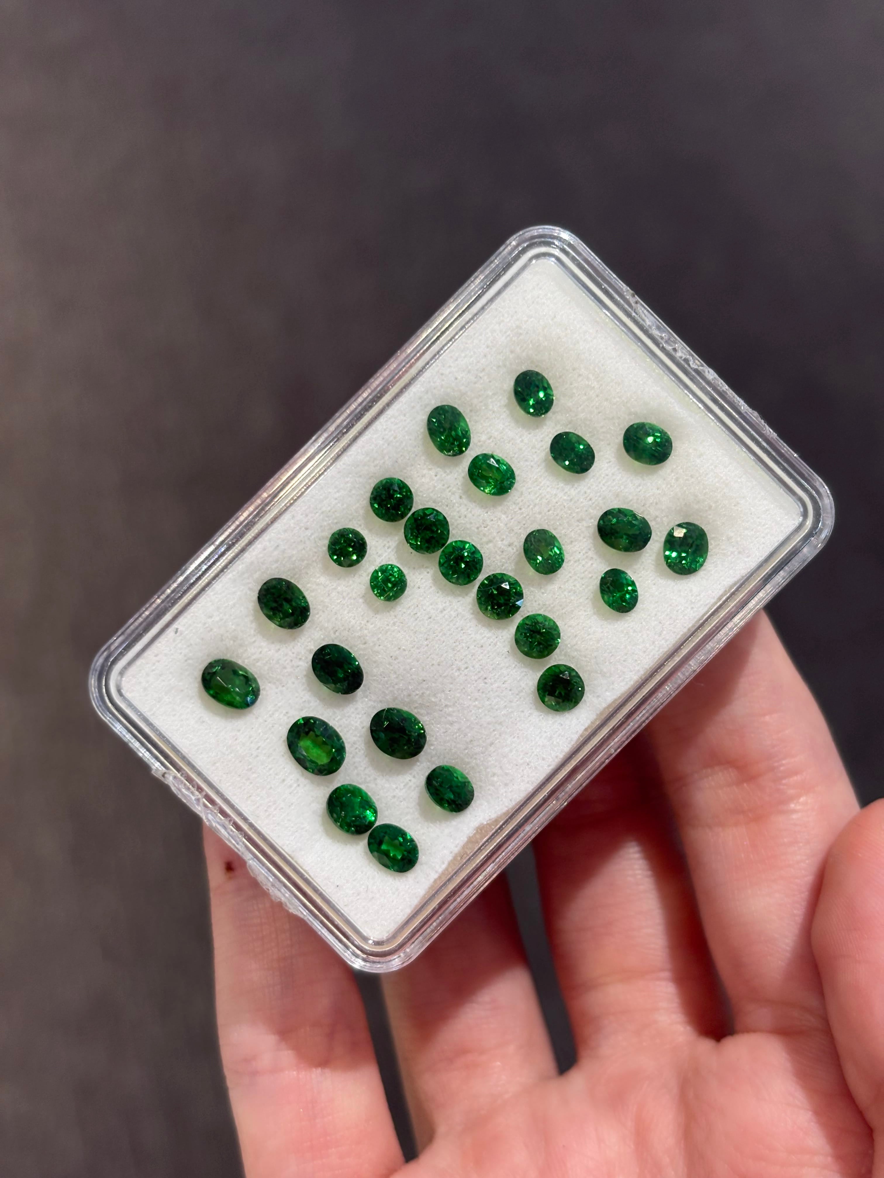 Luxury Promise 9.07ct Tsavorite Lot 25pcs DXBCS4751
