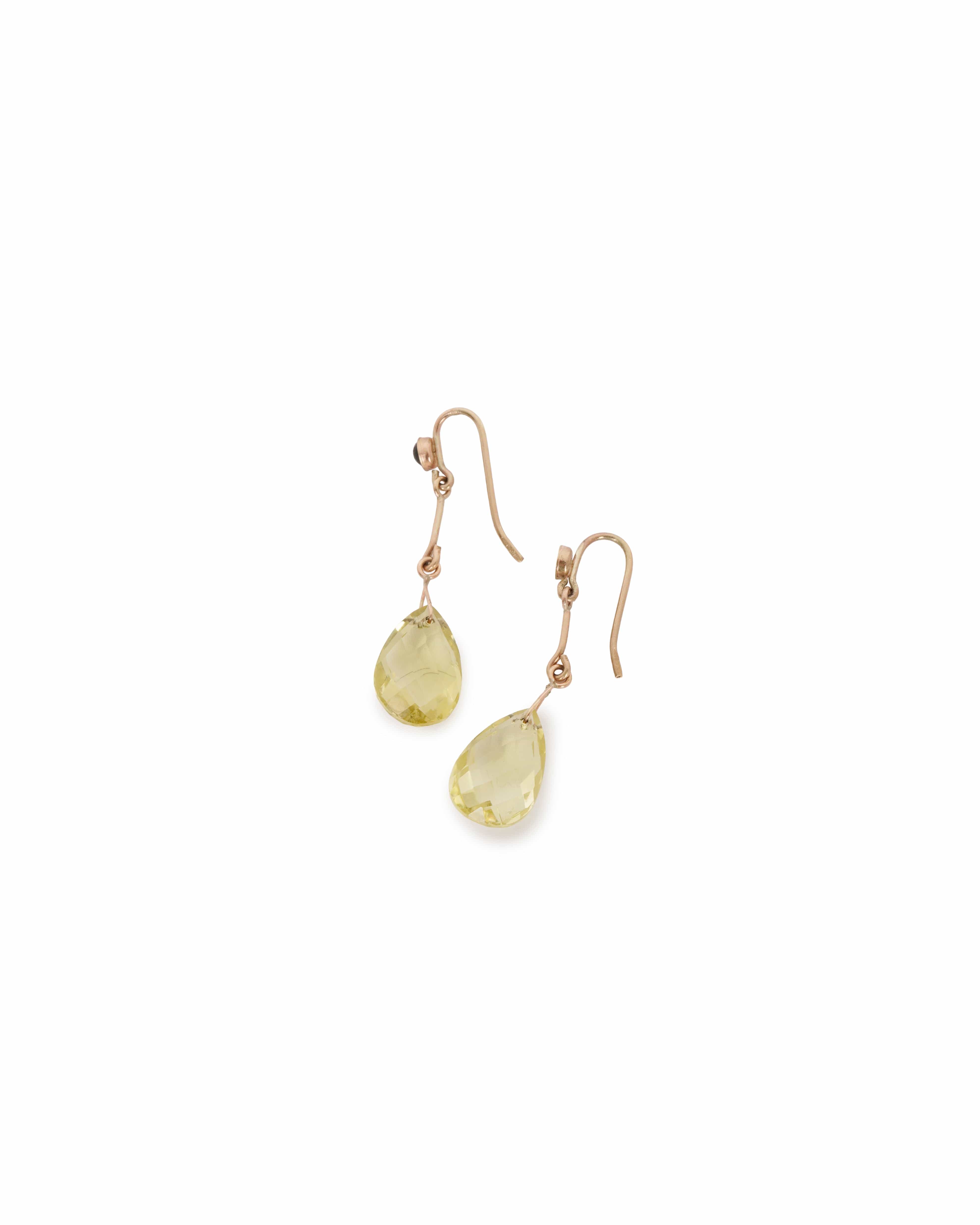 Luxury Promise 9 ct gold citrine drop earrings ALTC0513